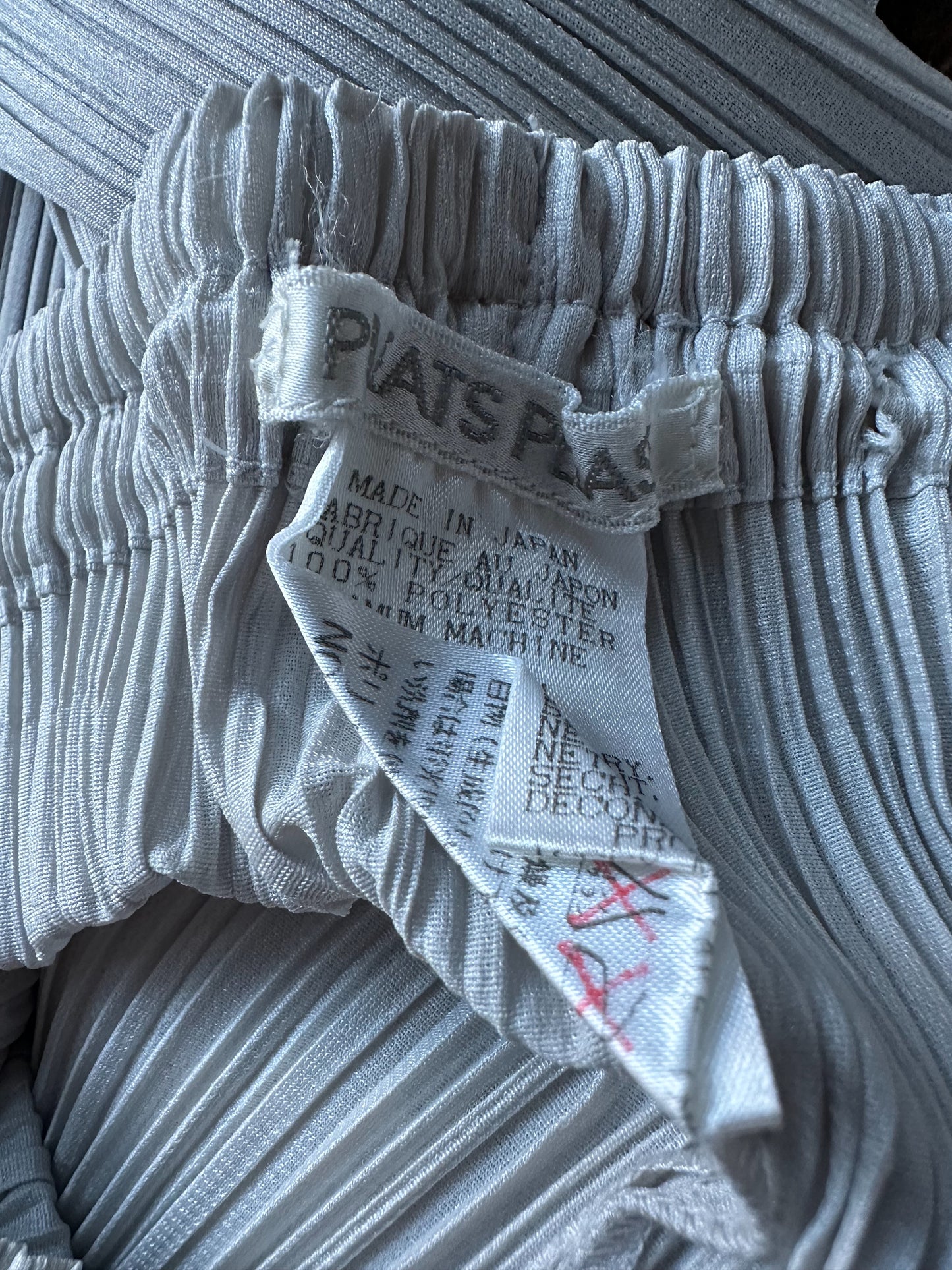 ISSEY MIYAKE PLEATS PLEASE silver trousers