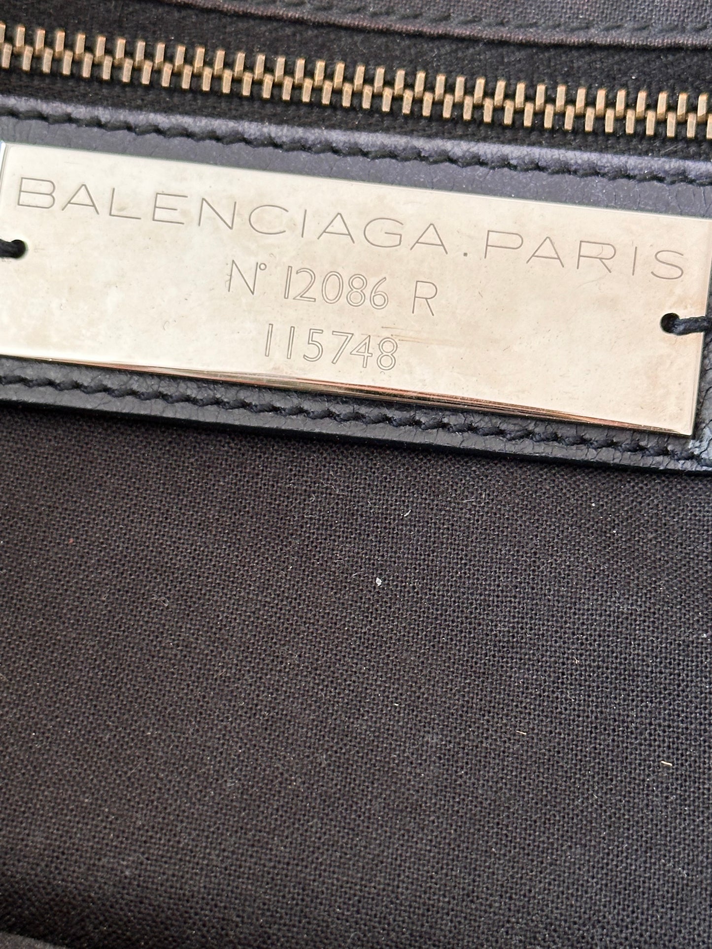 BALENCIAGA navy city bag