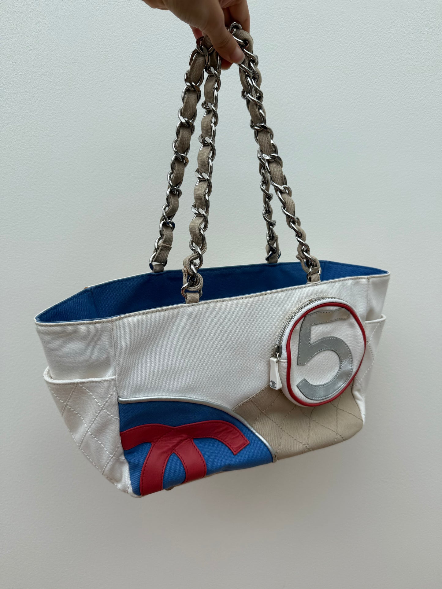 CHANEL vintage 5 red/blue bag