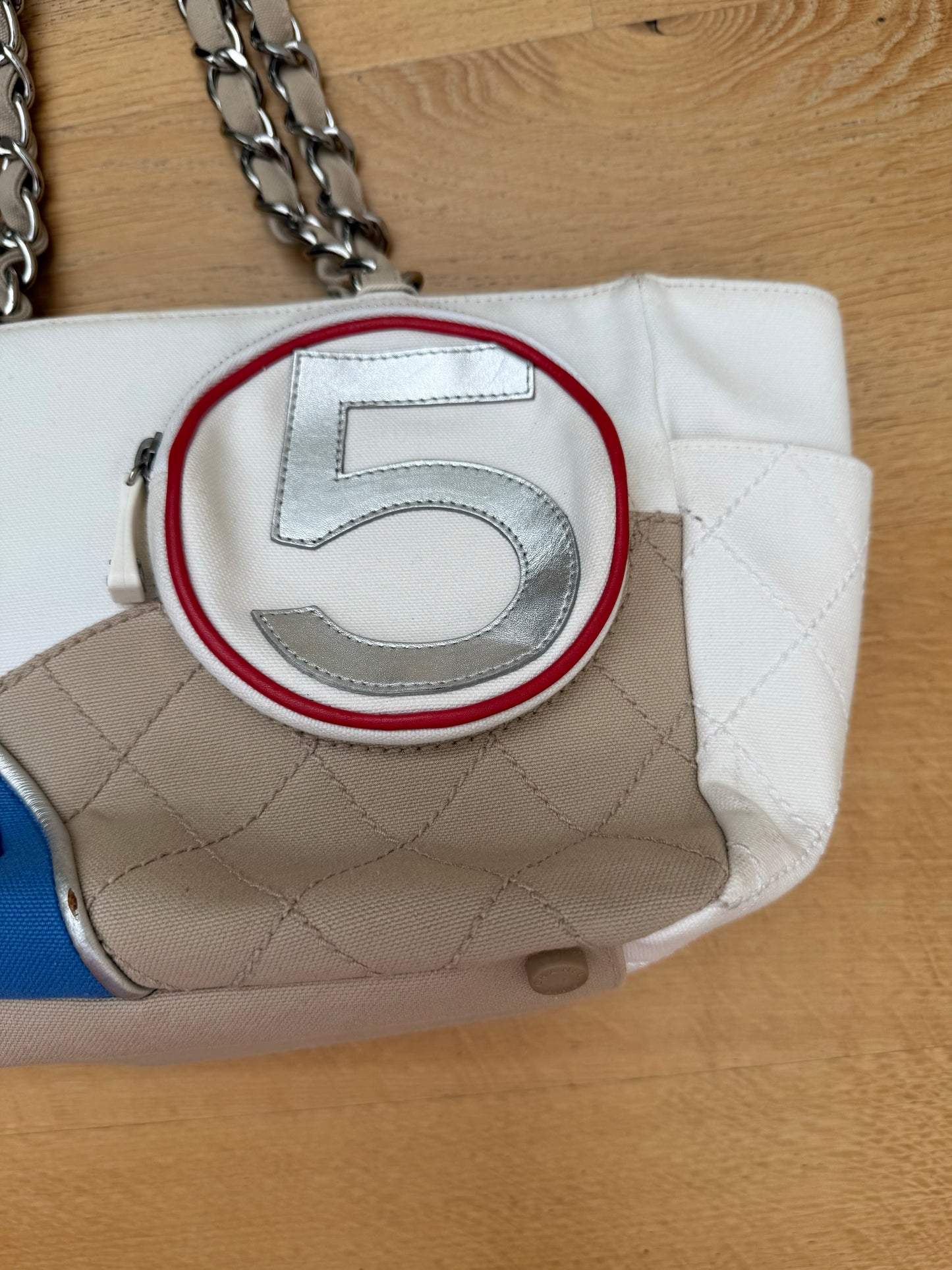 CHANEL vintage 5 red/blue bag