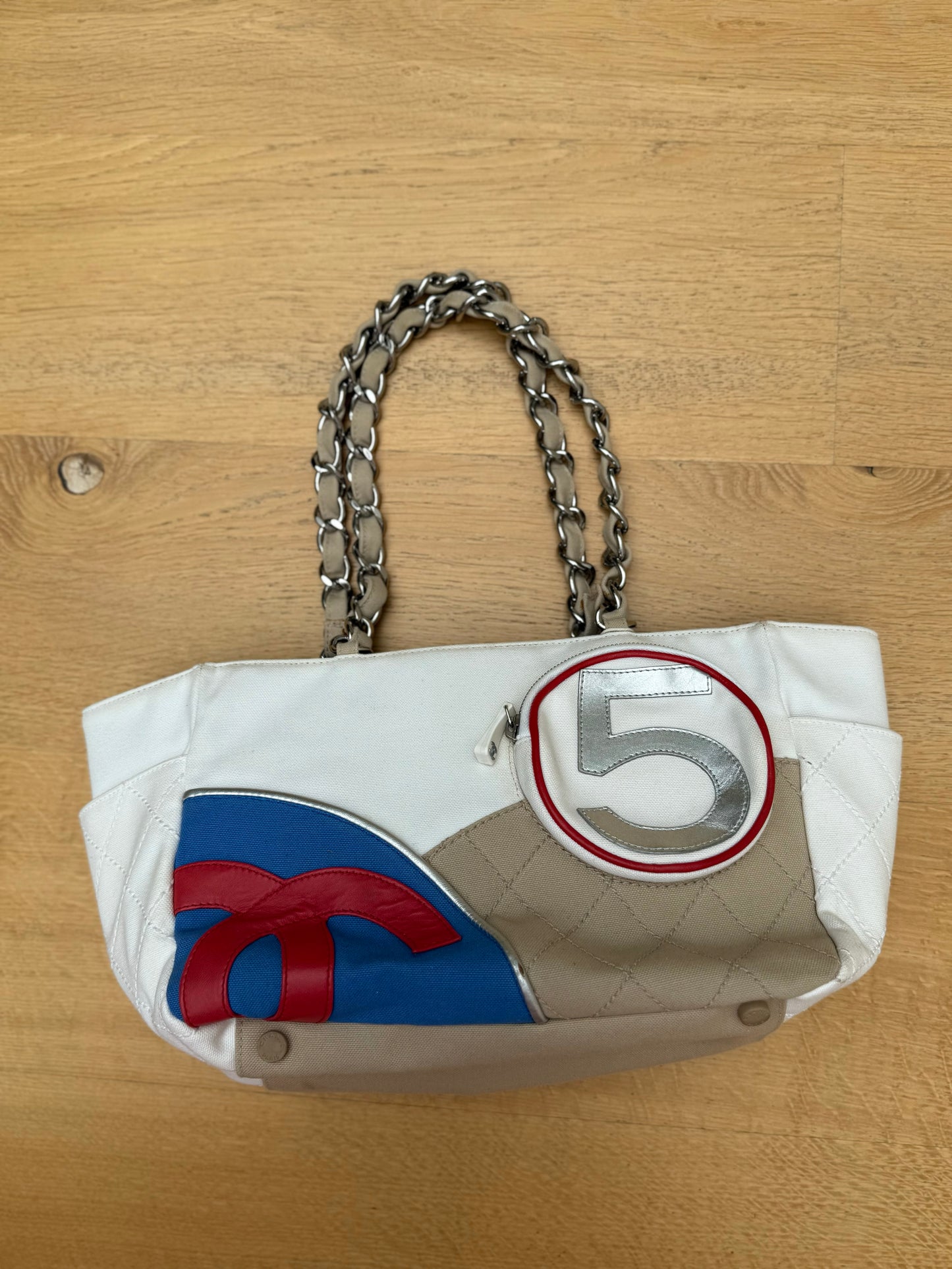 CHANEL vintage 5 red/blue bag