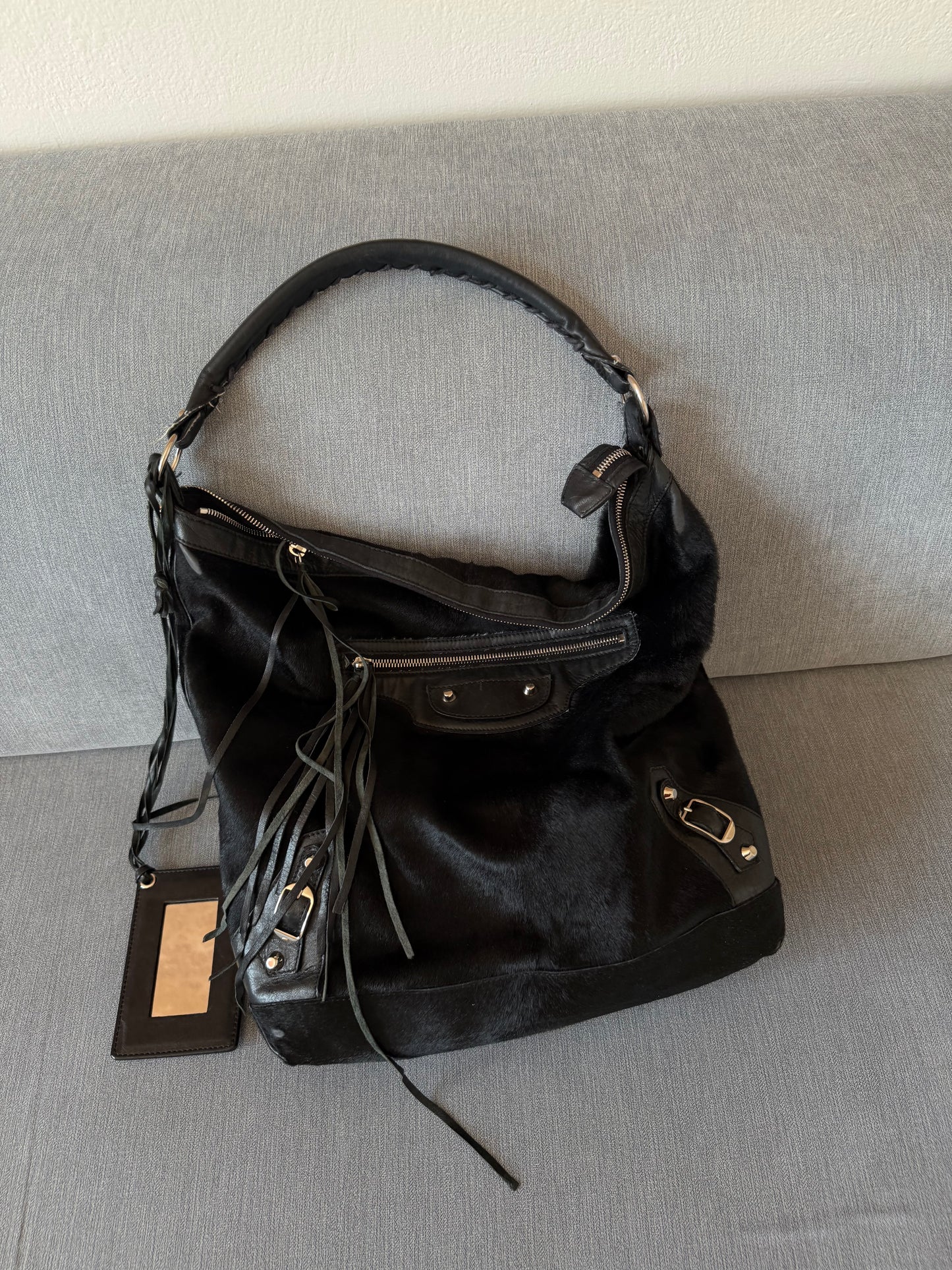 Balenciaga day fur bag