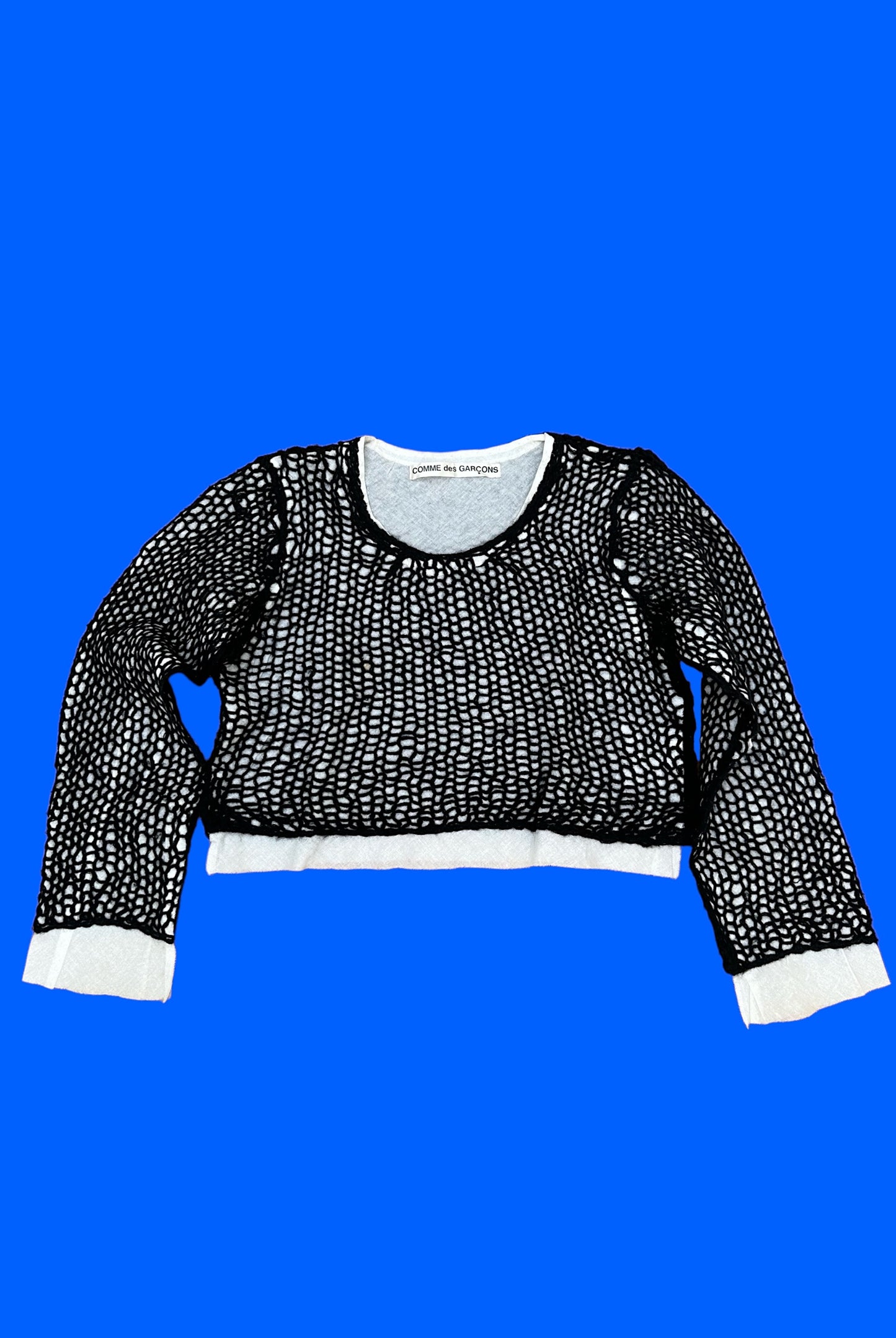 COMME DES GARÇONS cropped mesh sweater