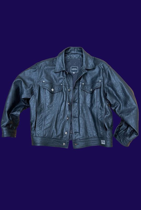 VERSACE faux leather jacket