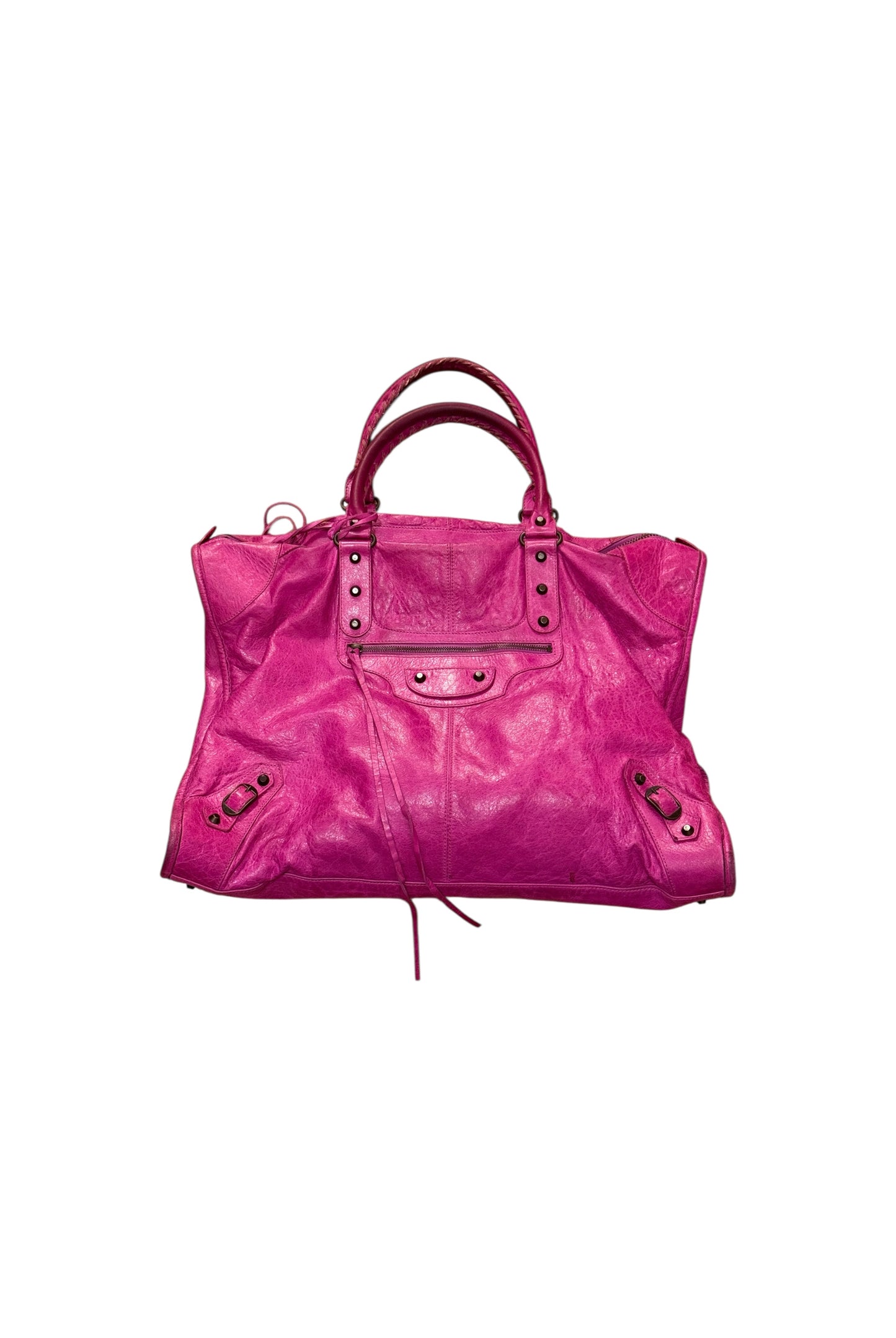 BALENCIAGA pink weekender bag