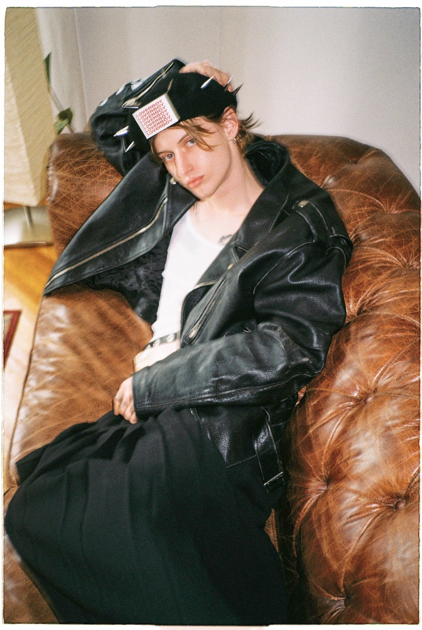 BALENCIAGA graffiti biker leather jacket - six__pistols designer fashion items