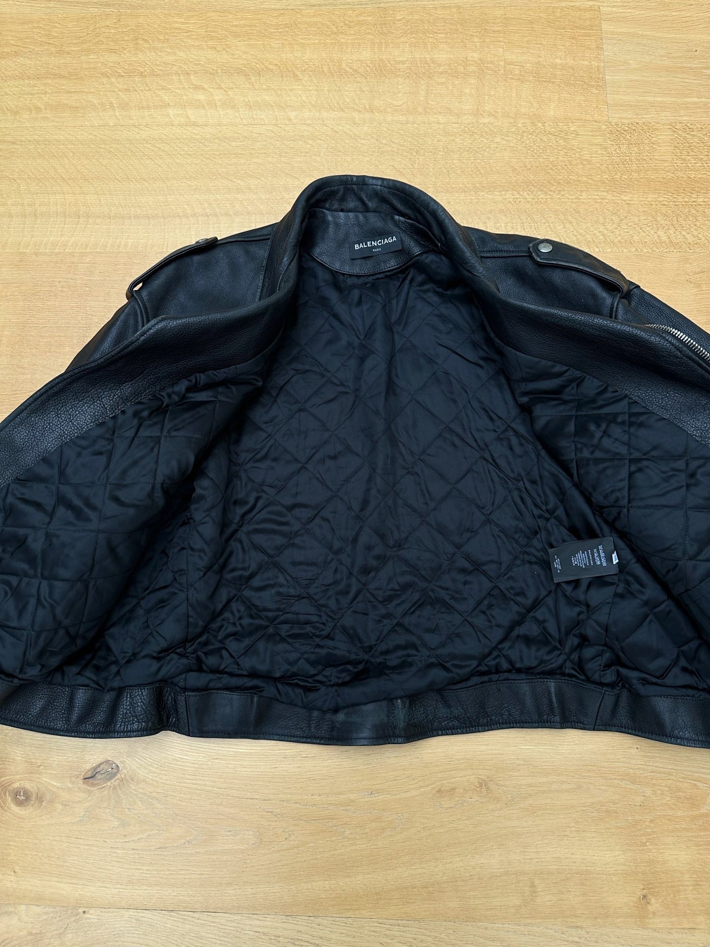 BALENCIAGA graffiti biker leather jacket - six__pistols designer fashion items