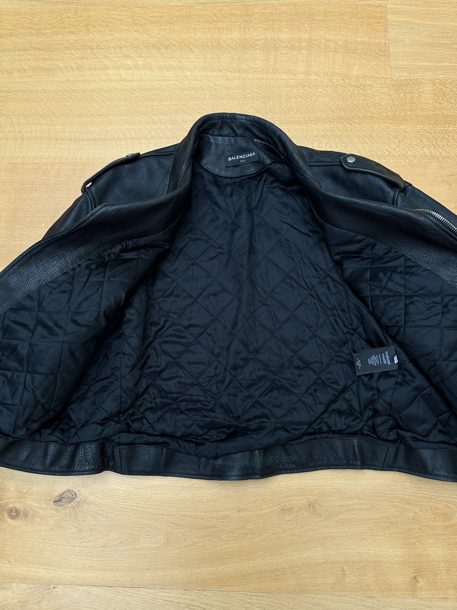 BALENCIAGA graffiti biker leather jacket - six__pistols designer fashion items