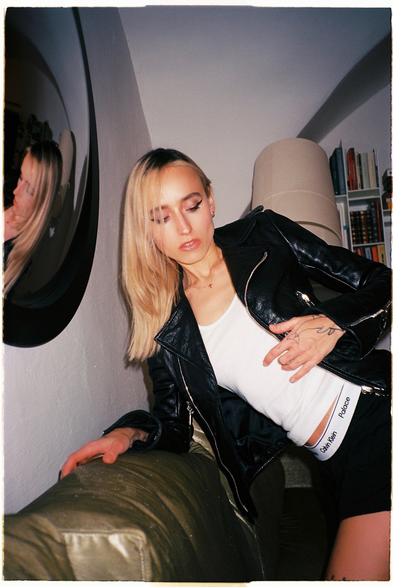 BALENCIAGA leather biker jacket - six__pistols designer fashion items