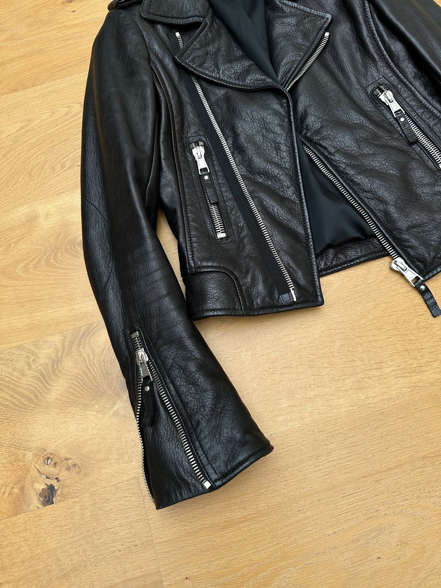 BALENCIAGA leather biker jacket - six__pistols designer fashion items