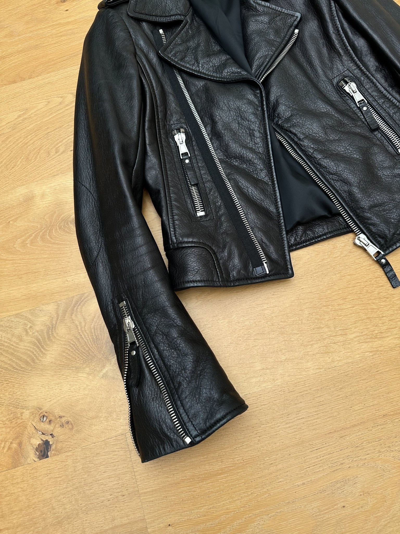 BALENCIAGA leather biker jacket - six__pistols designer fashion items