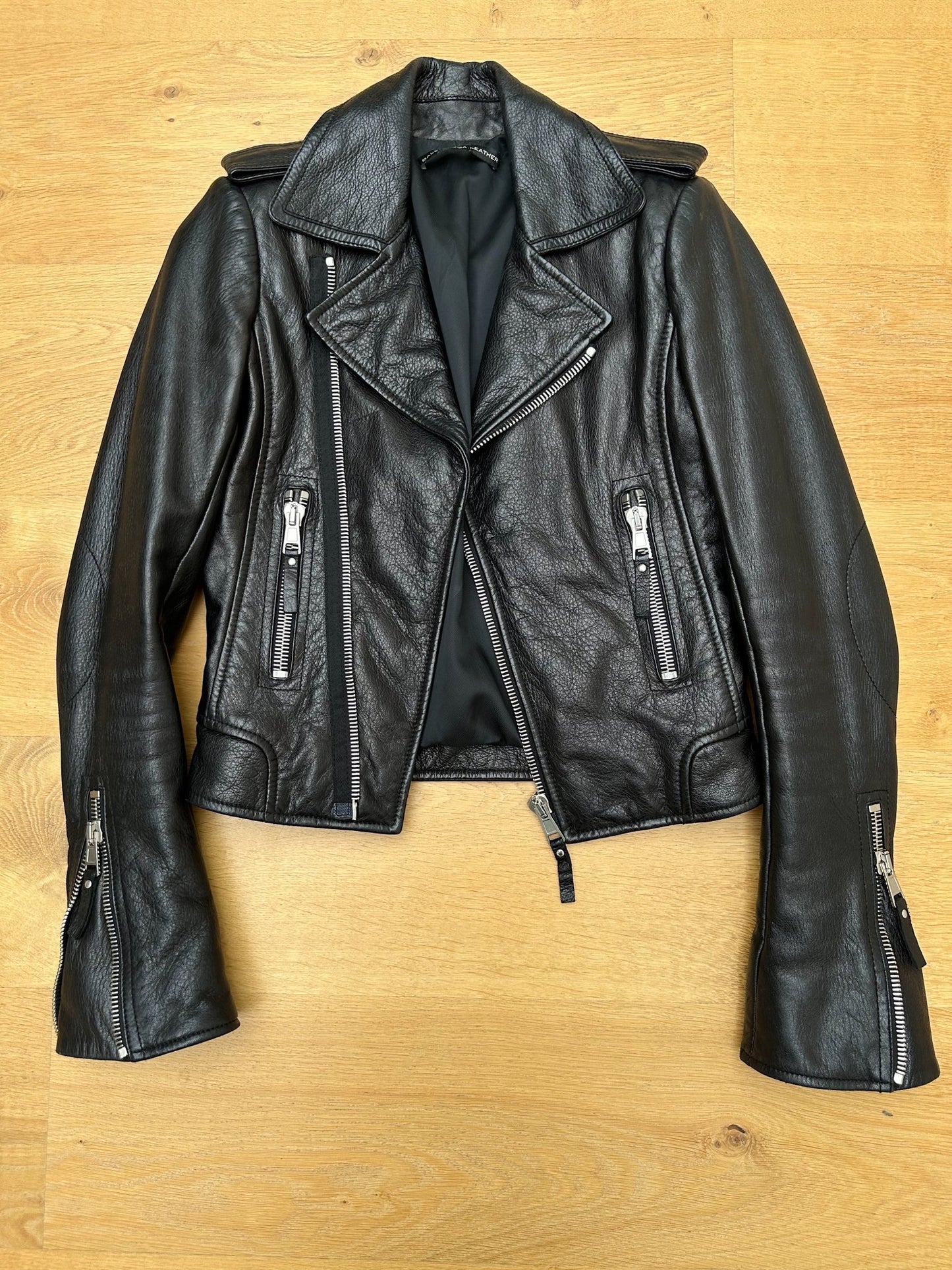 BALENCIAGA leather biker jacket - six__pistols designer fashion items