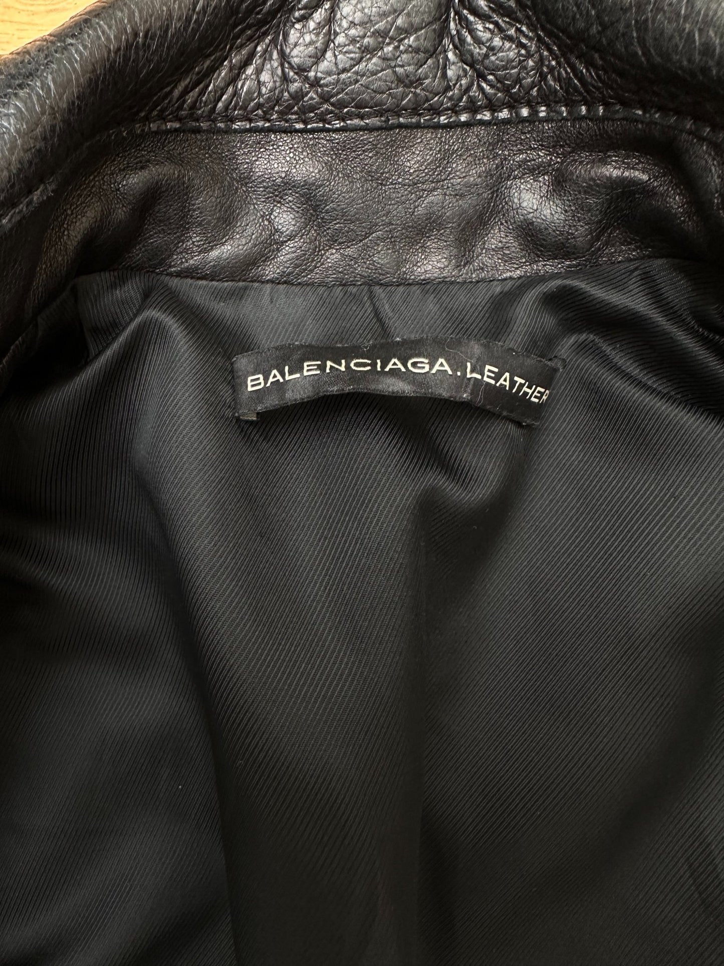 BALENCIAGA leather biker jacket - six__pistols designer fashion items