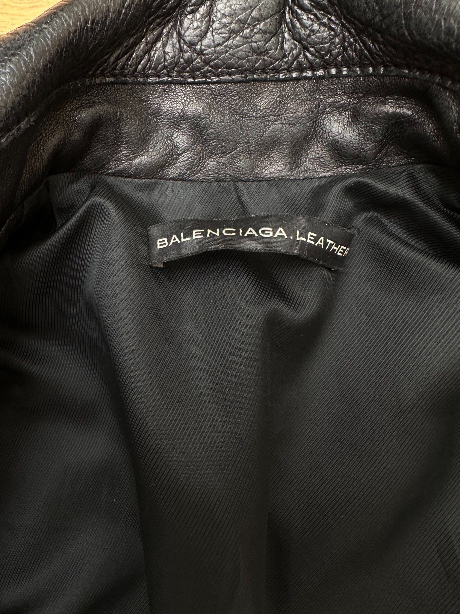 BALENCIAGA leather biker jacket - six__pistols designer fashion items