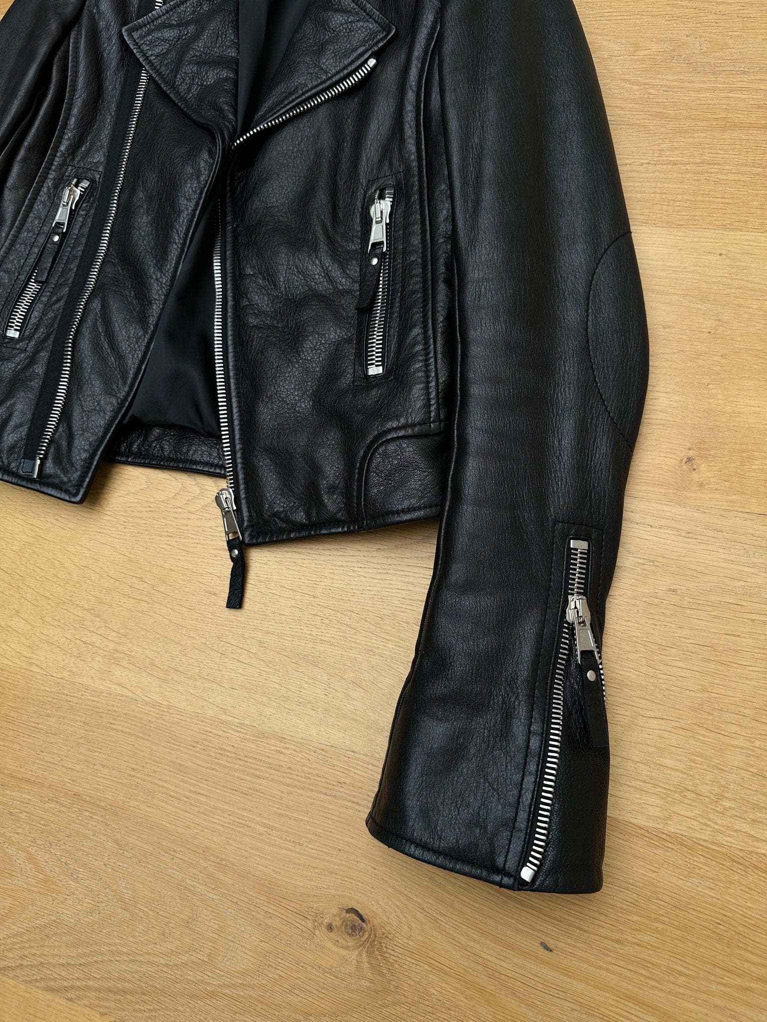 BALENCIAGA leather biker jacket - six__pistols designer fashion items