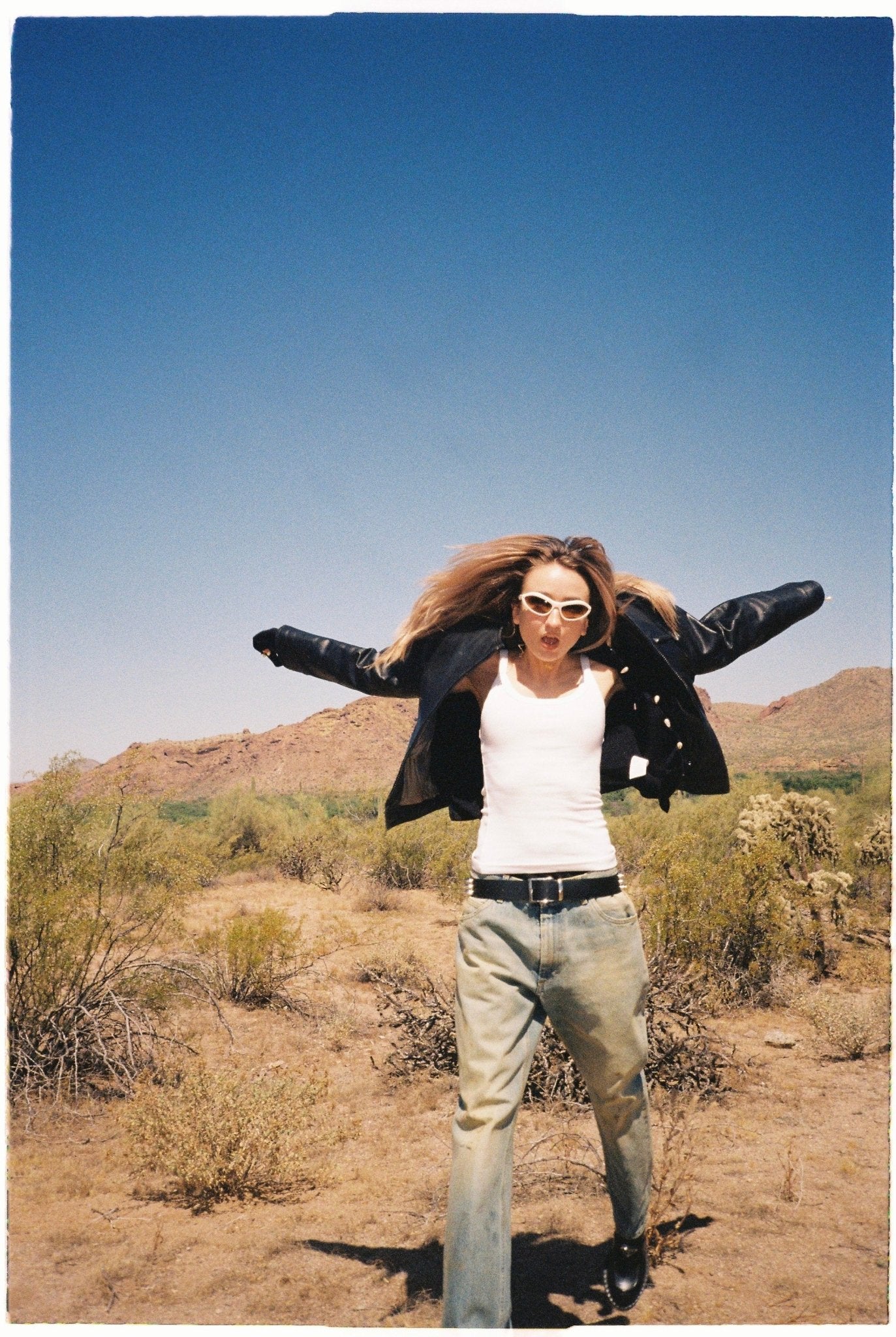 BLACK leather vintage jacket - six__pistols designer fashion items