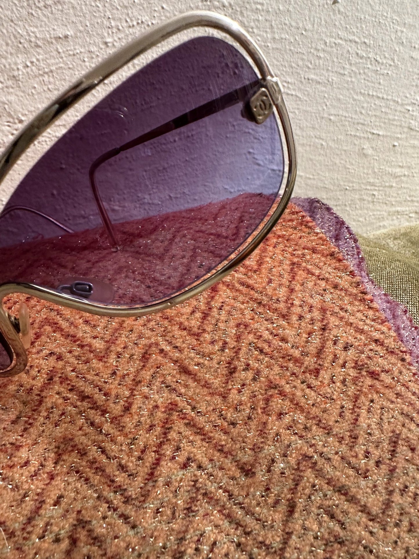 CHANEL vintage purple sunglasses - six__pistols designer fashion items