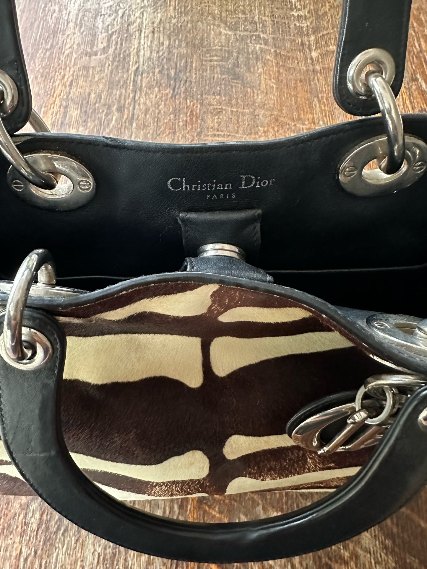 DIOR vintage zebra 2way bag