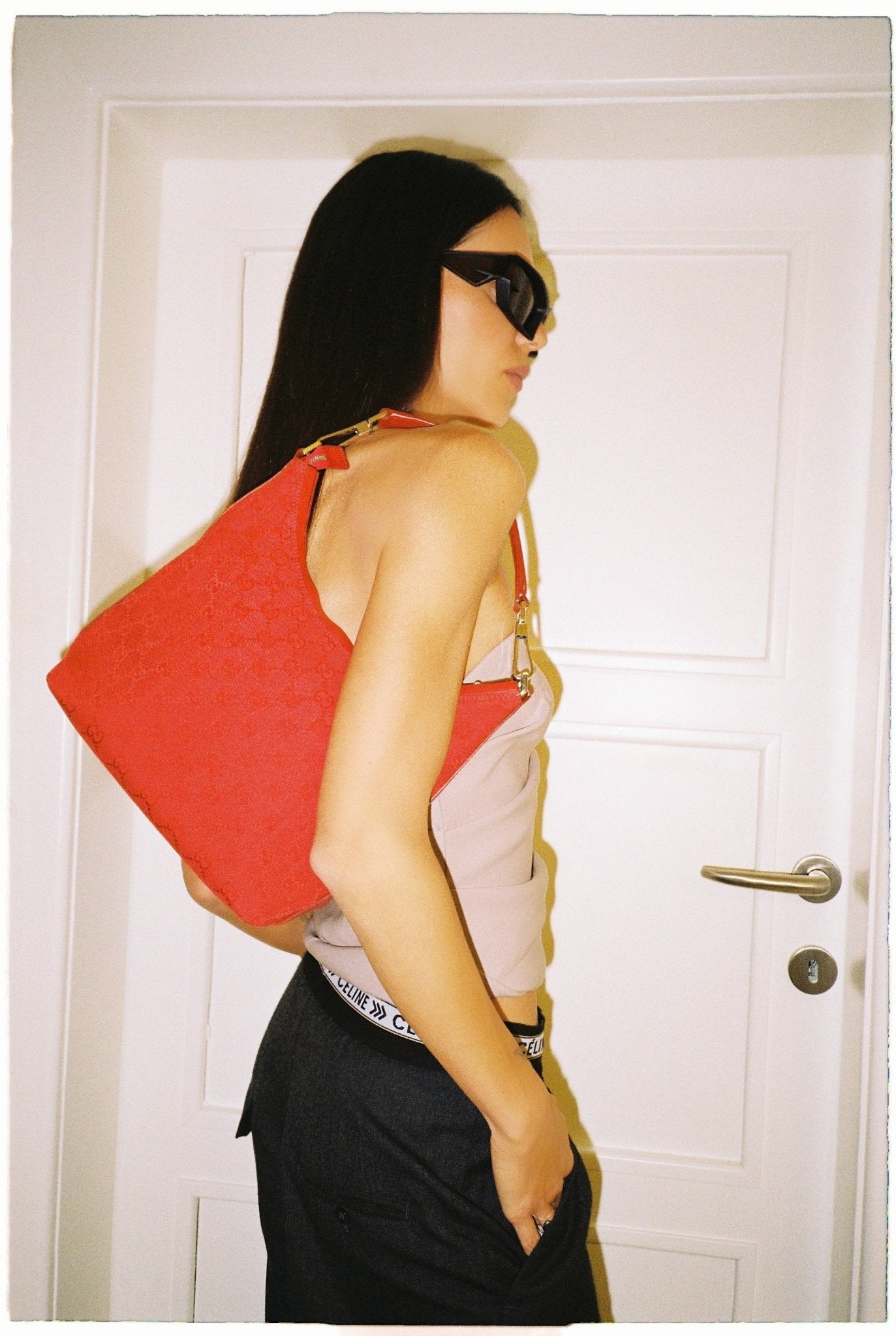 GUCCI red logo vintage bag - six__pistols designer fashion items