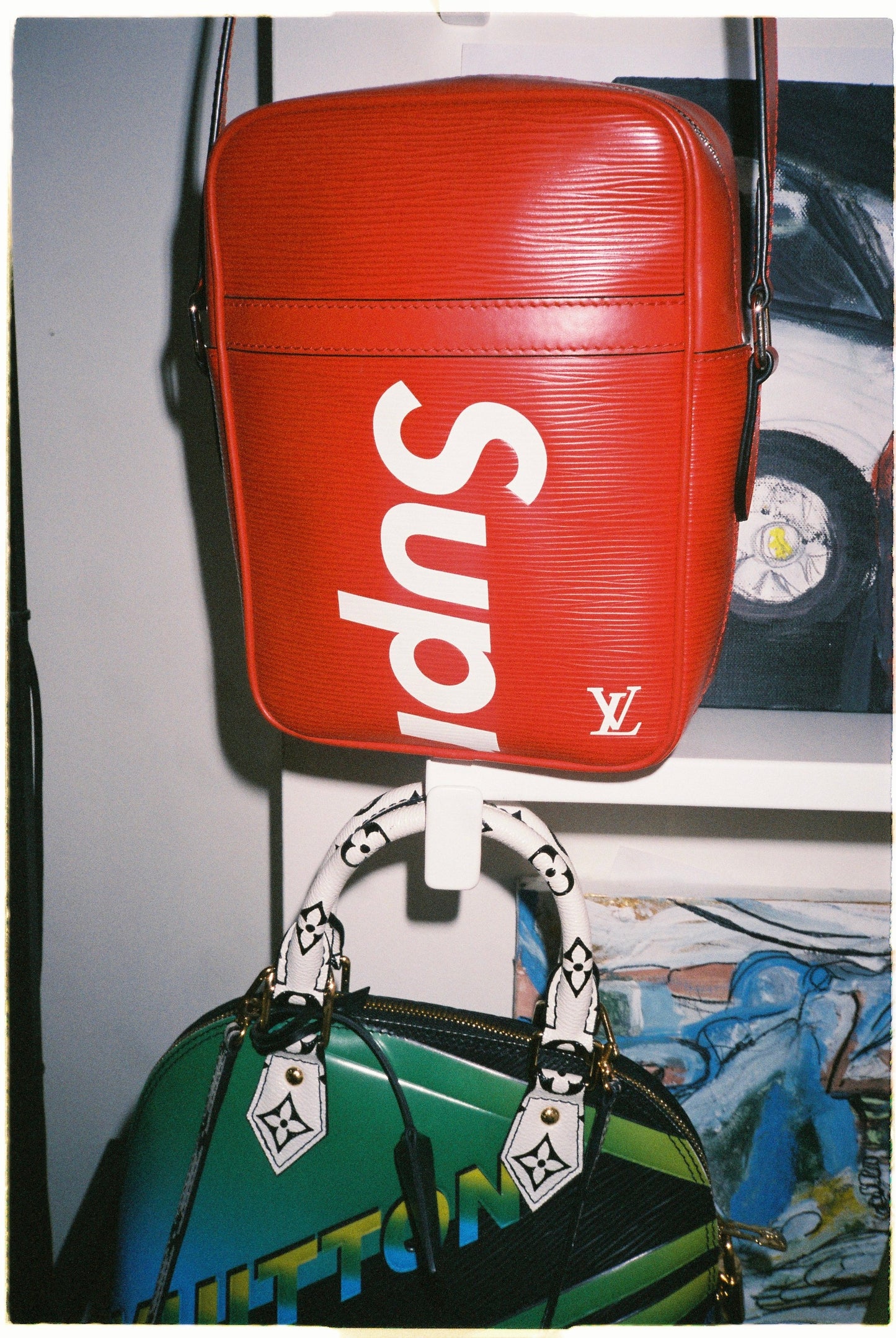 LOUIS VUITTON X SUPREME leather bag