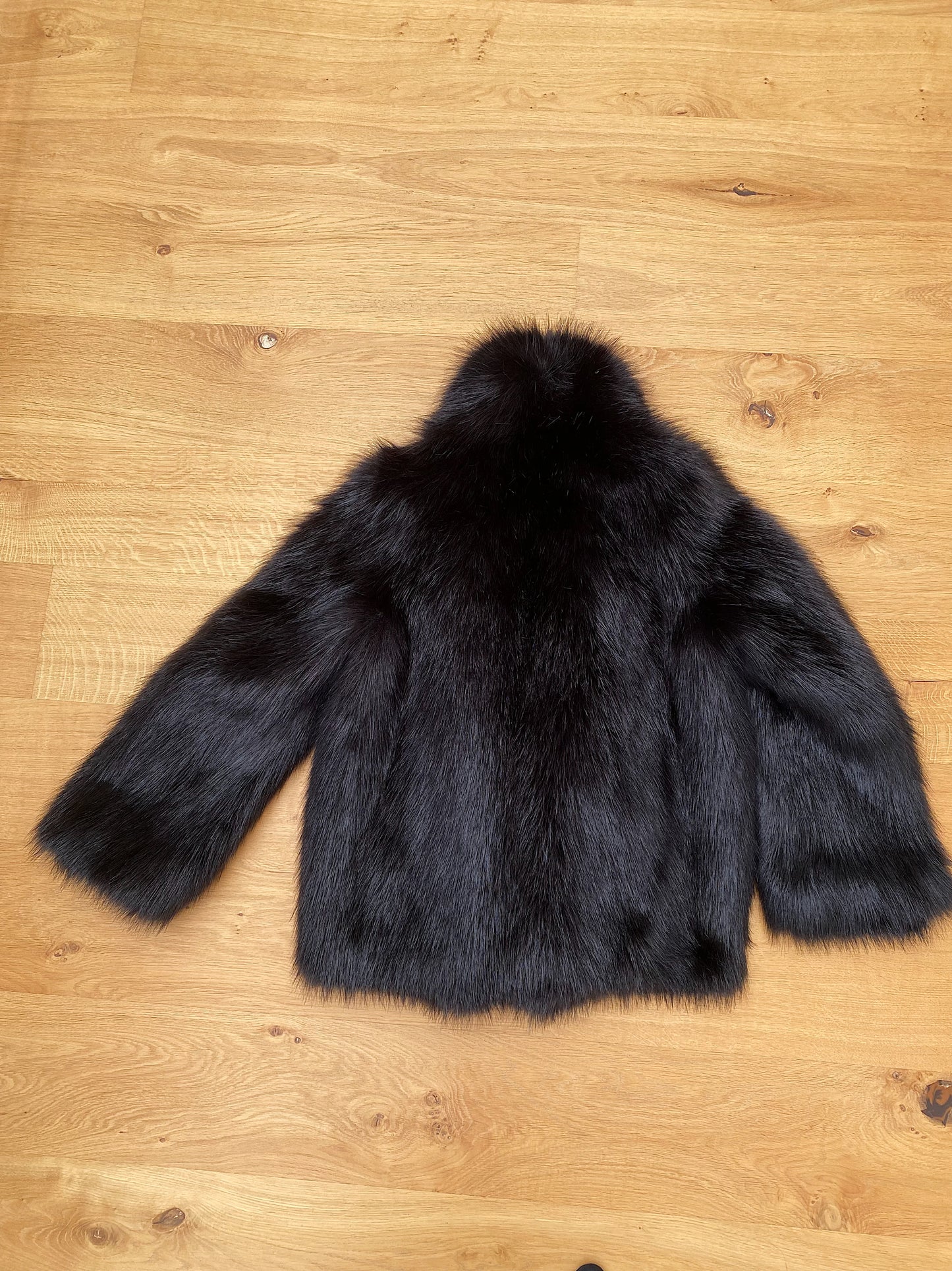 OFF_ WHITE faux fur coat