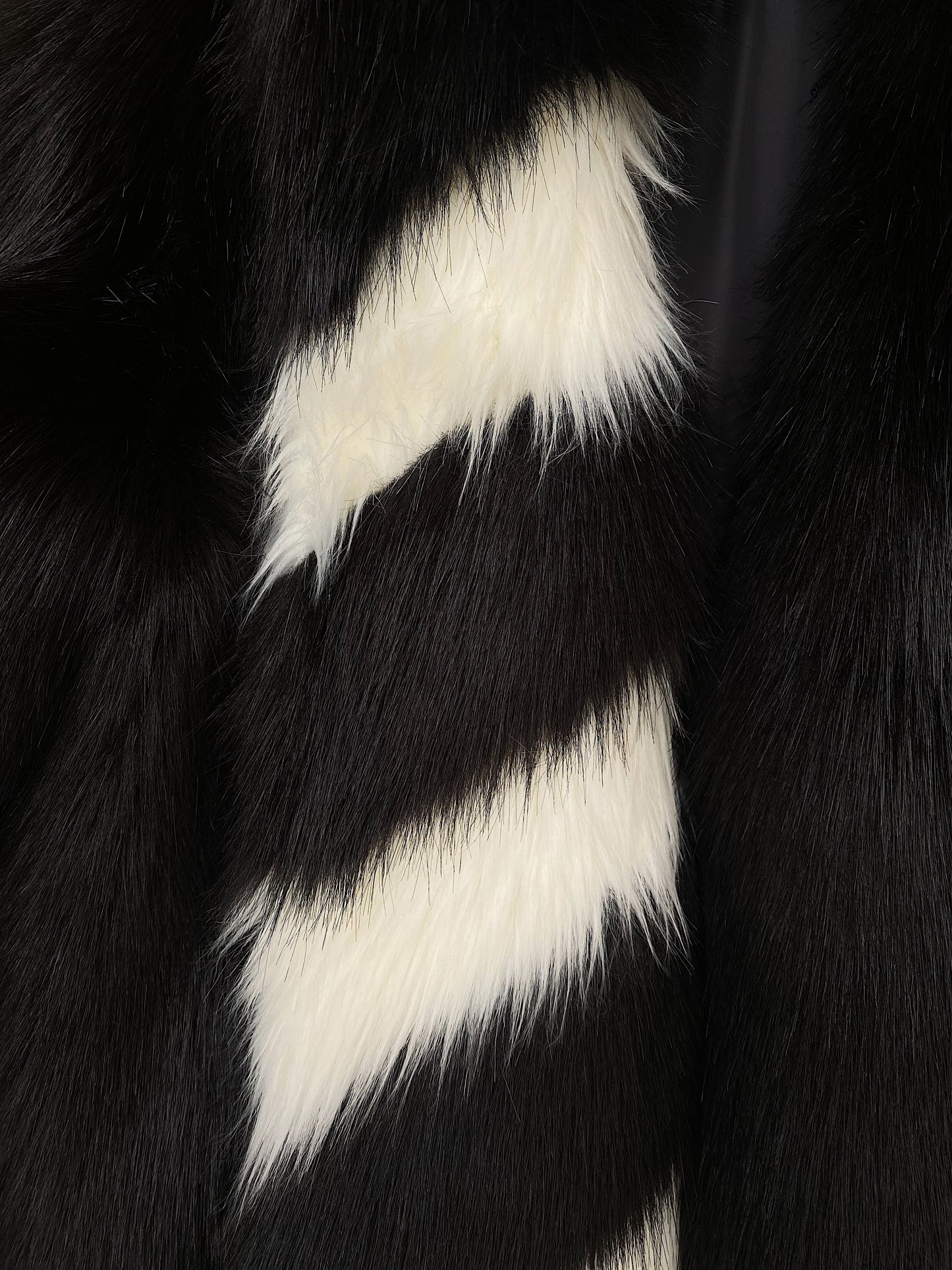 OFF_ WHITE faux fur coat