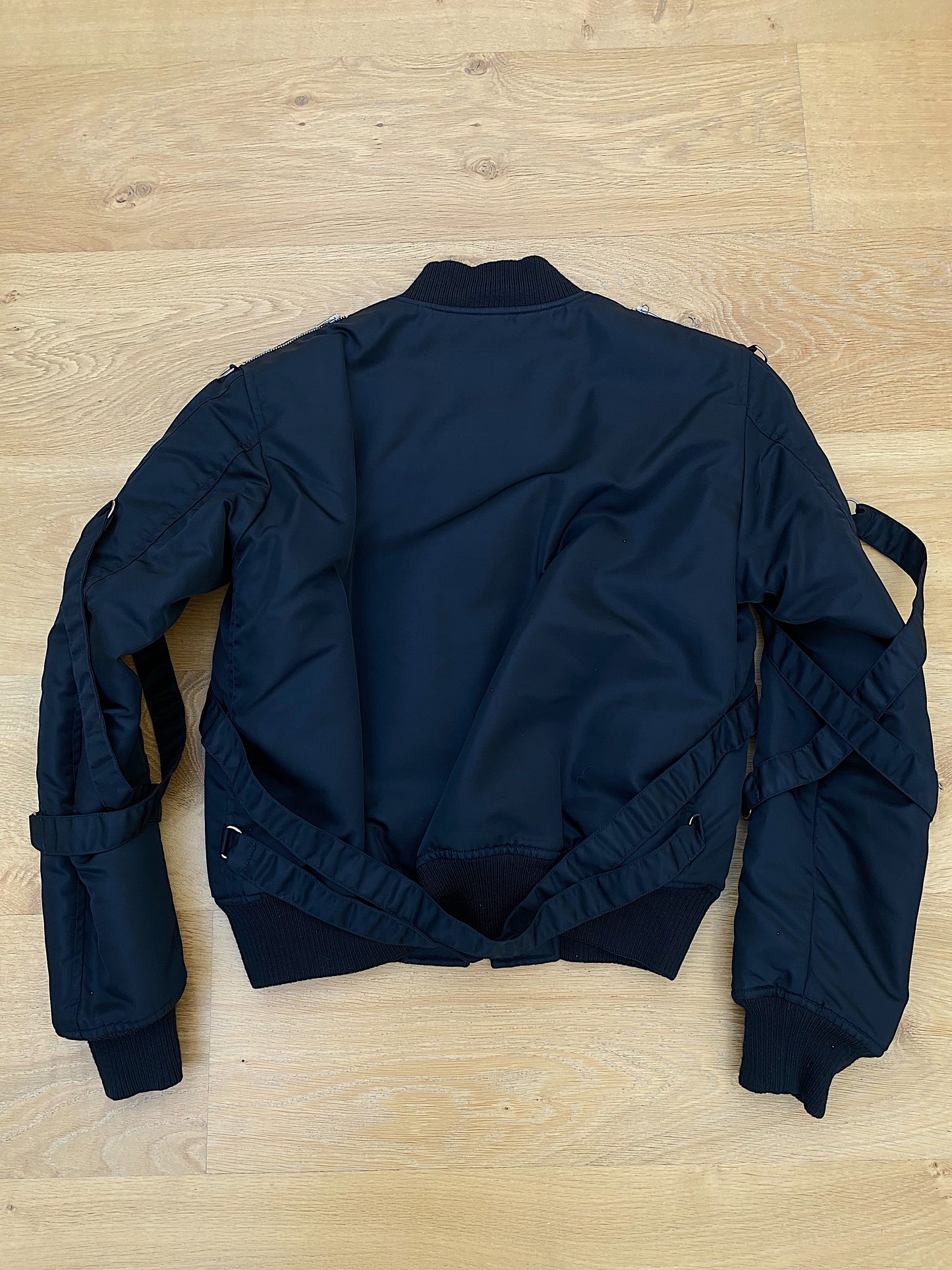 SAINT LAURENT bondage bomber jacket