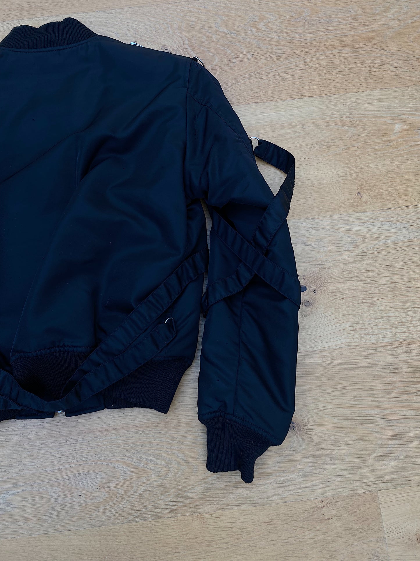 SAINT LAURENT bondage bomber jacket