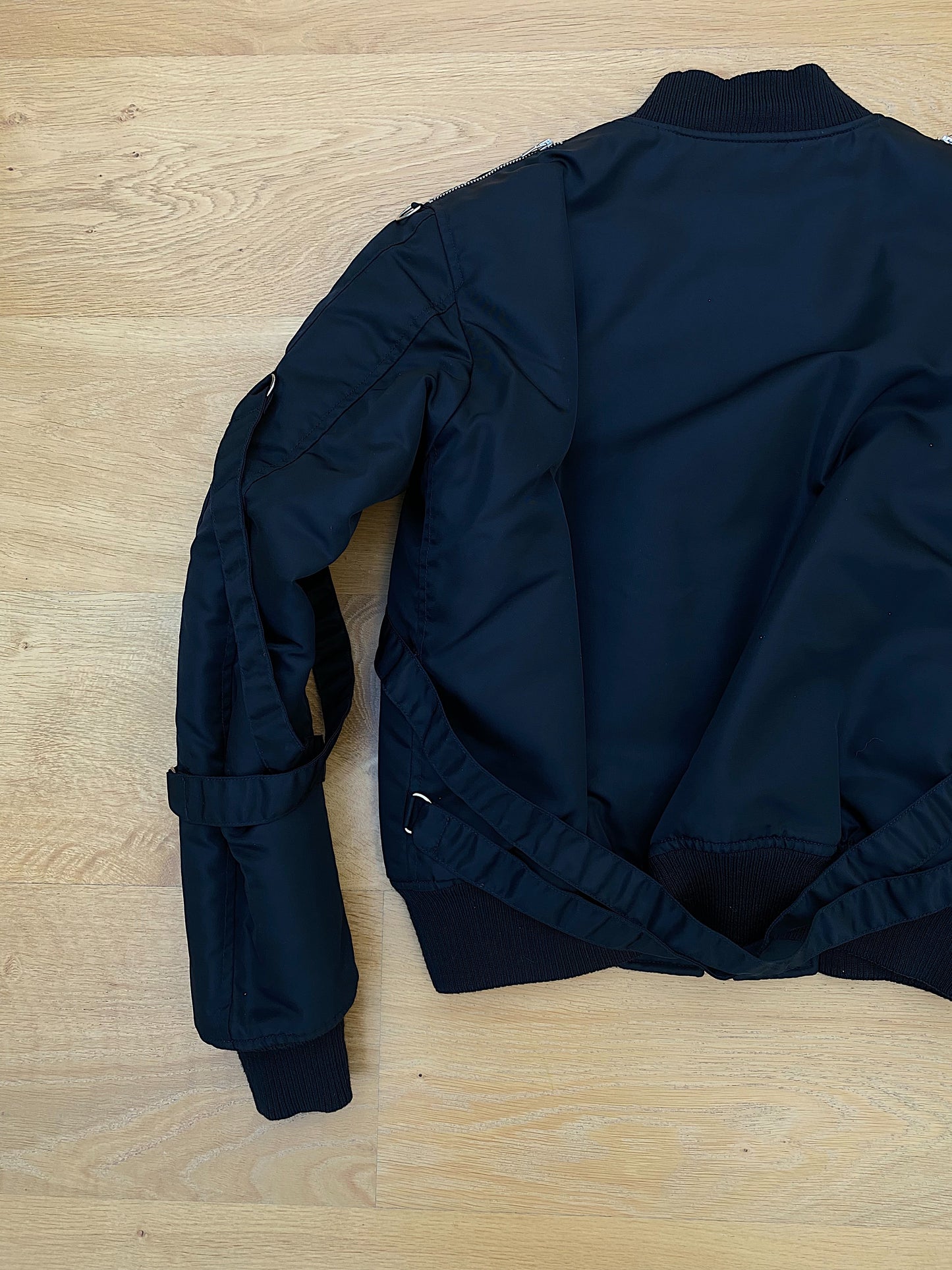 SAINT LAURENT bondage bomber jacket