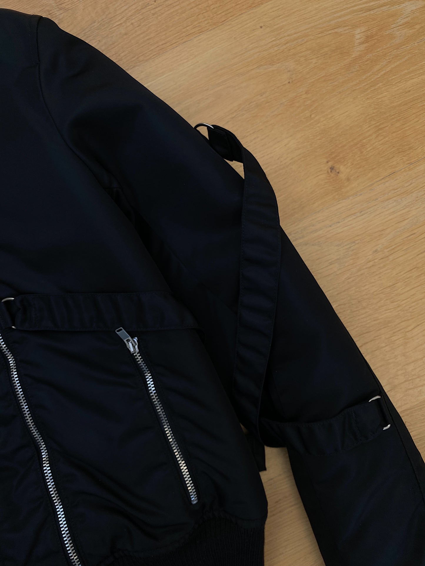 SAINT LAURENT bondage bomber jacket