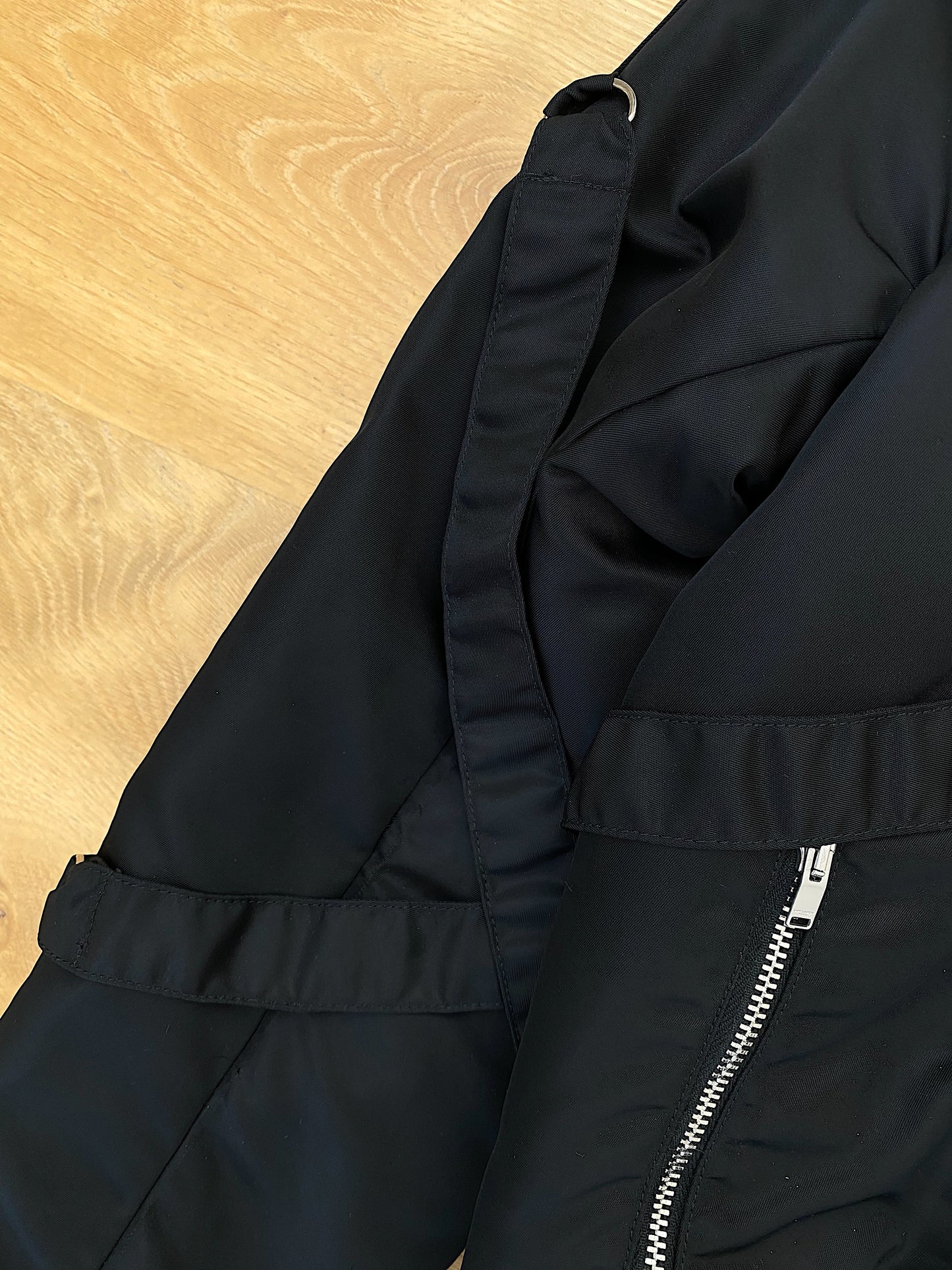 SAINT LAURENT bondage bomber jacket