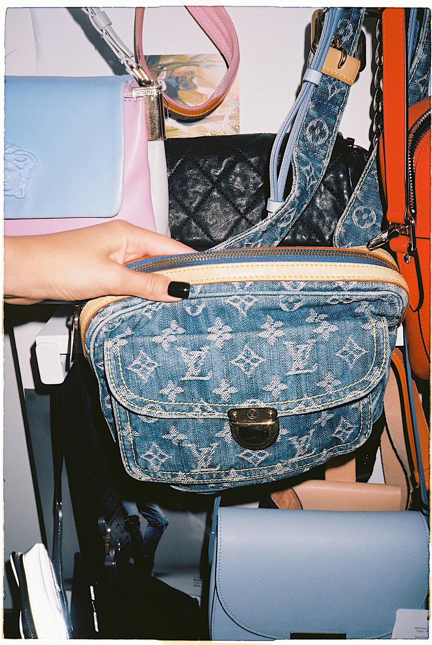 LOUIS VUITTON small denim bum bag