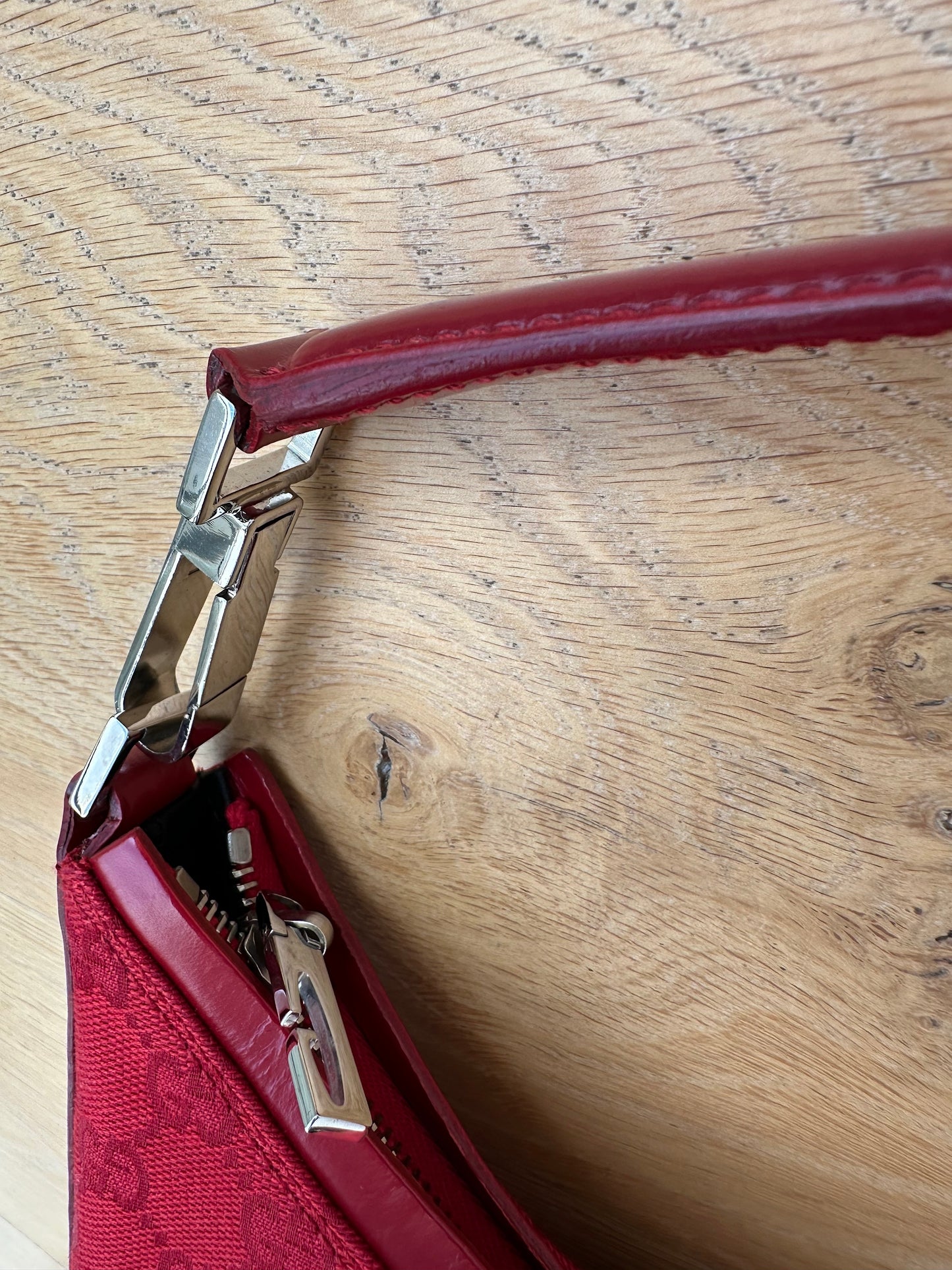 GUCCI red logo vintage bag