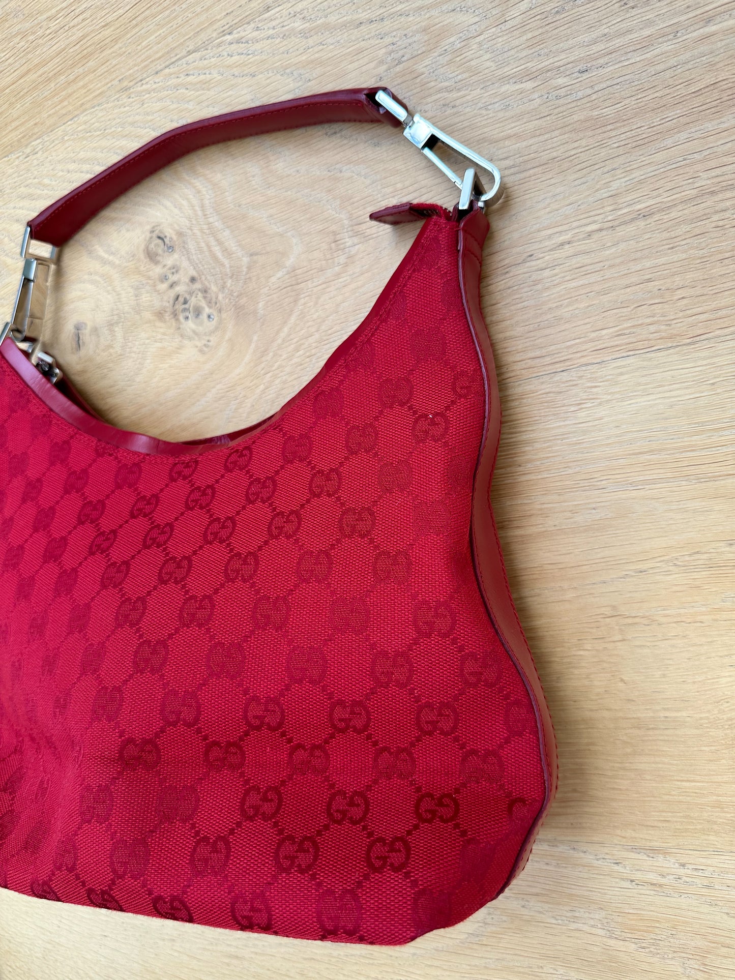 GUCCI red logo vintage bag