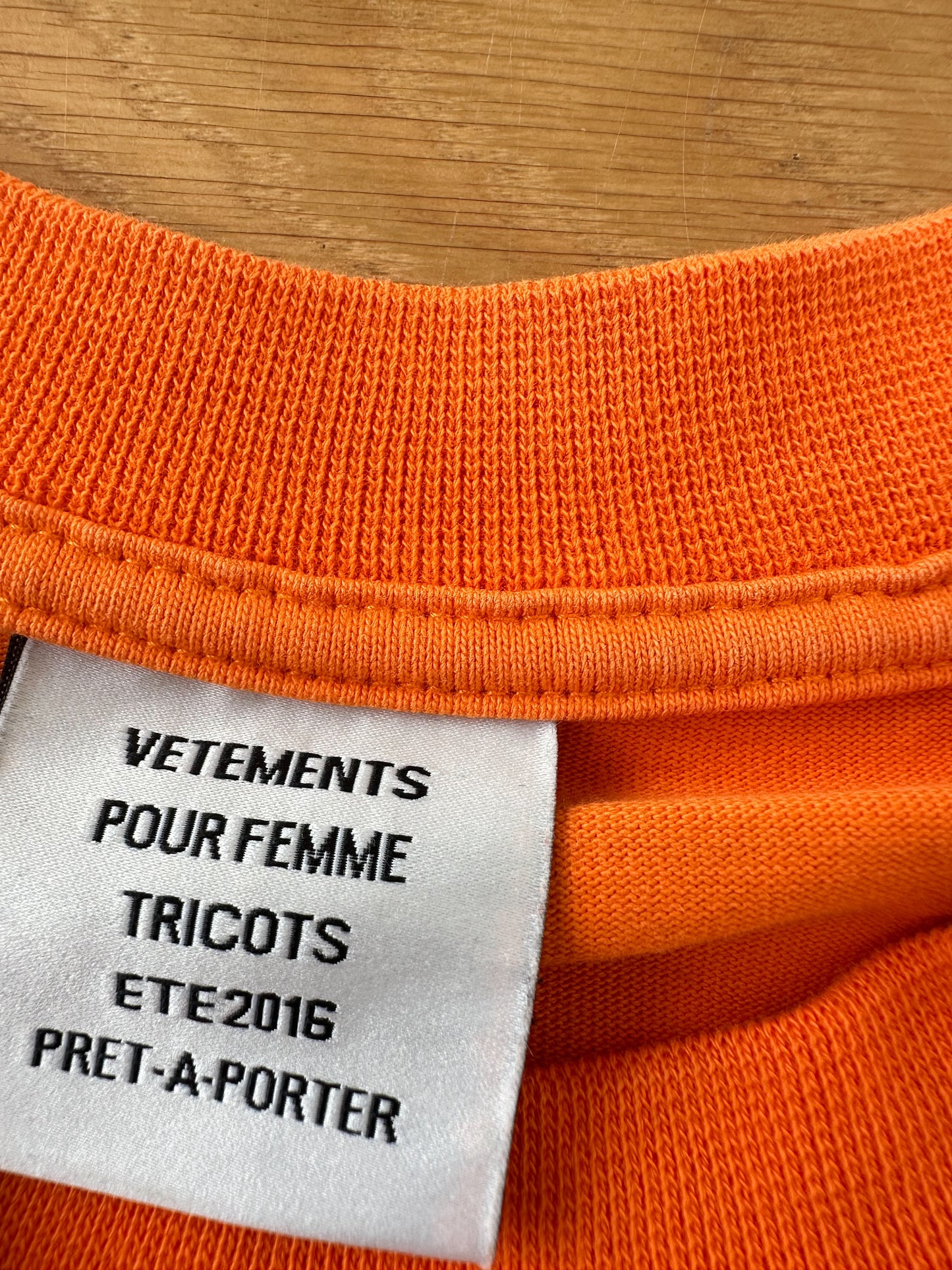 VETEMENTS 2016 long sleeve shirt