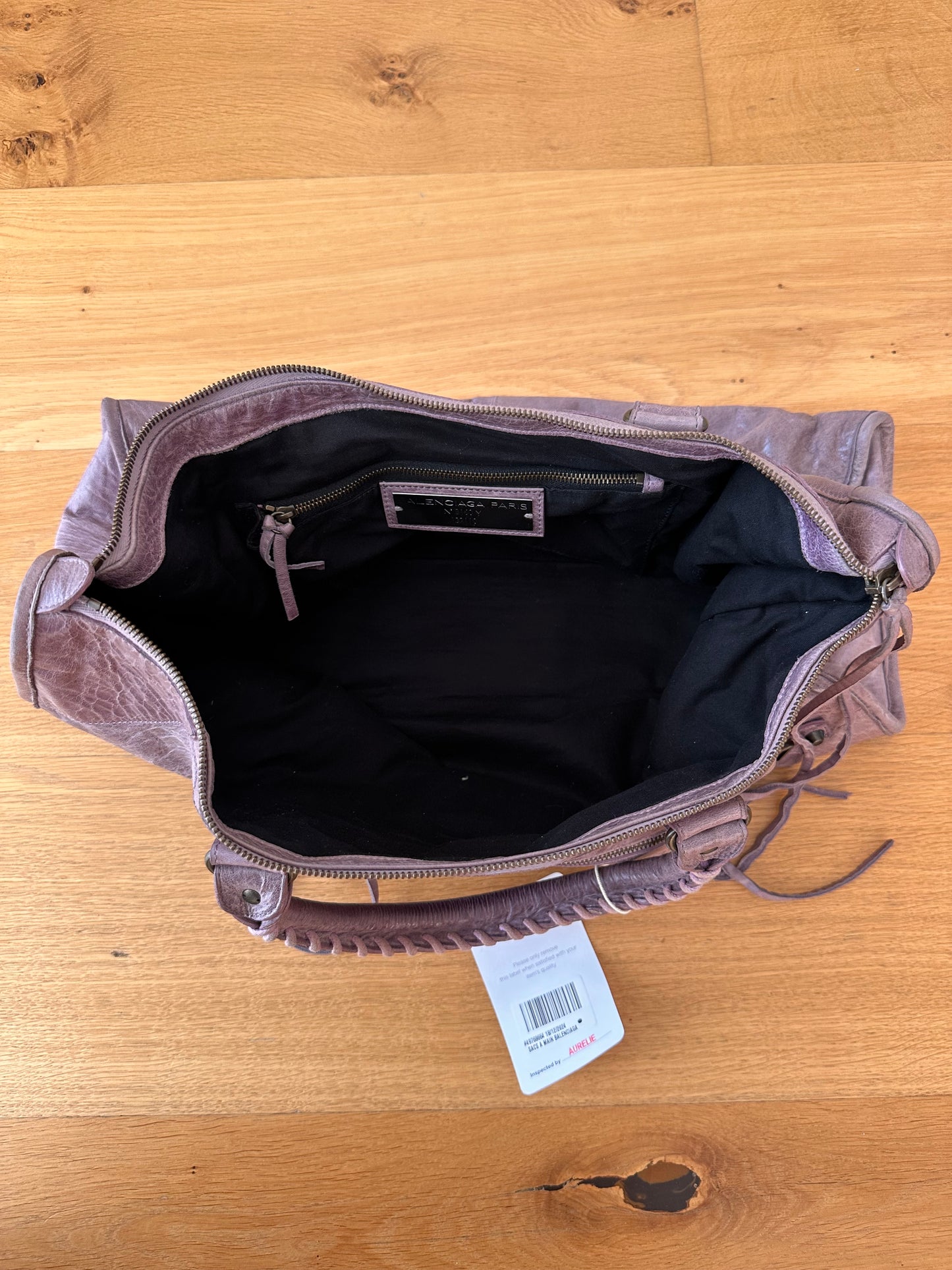 BALENCIAGA work purple bag