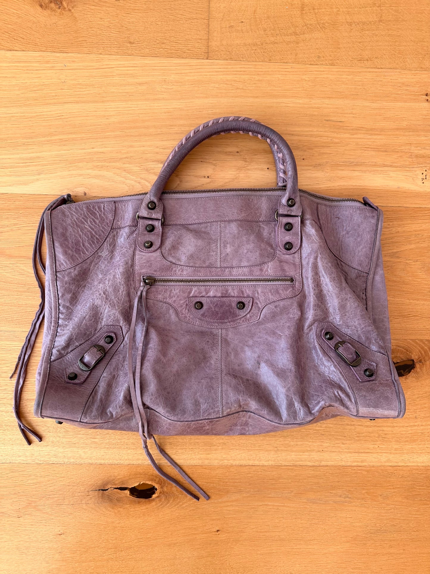 BALENCIAGA work purple bag