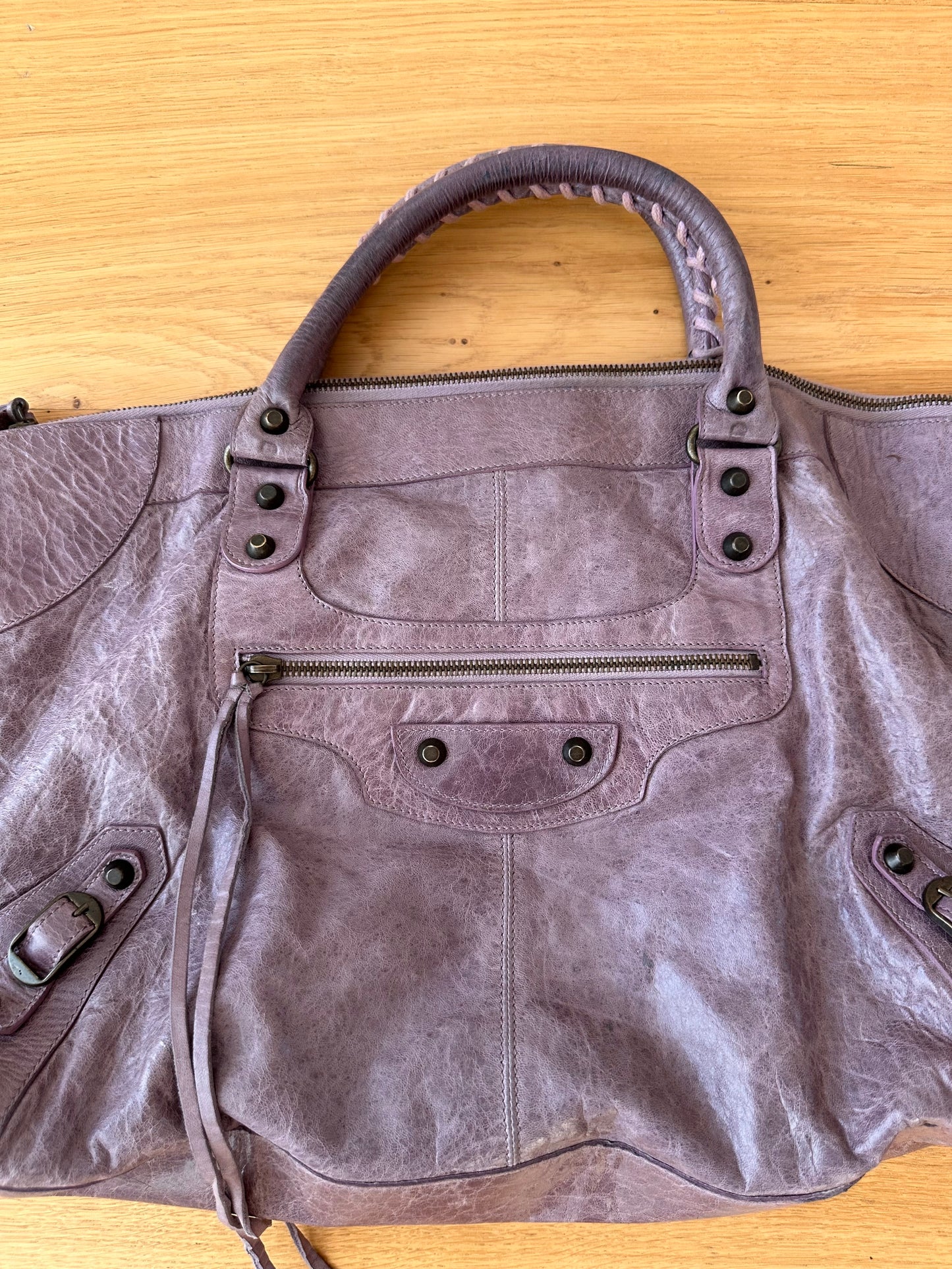 BALENCIAGA work purple bag