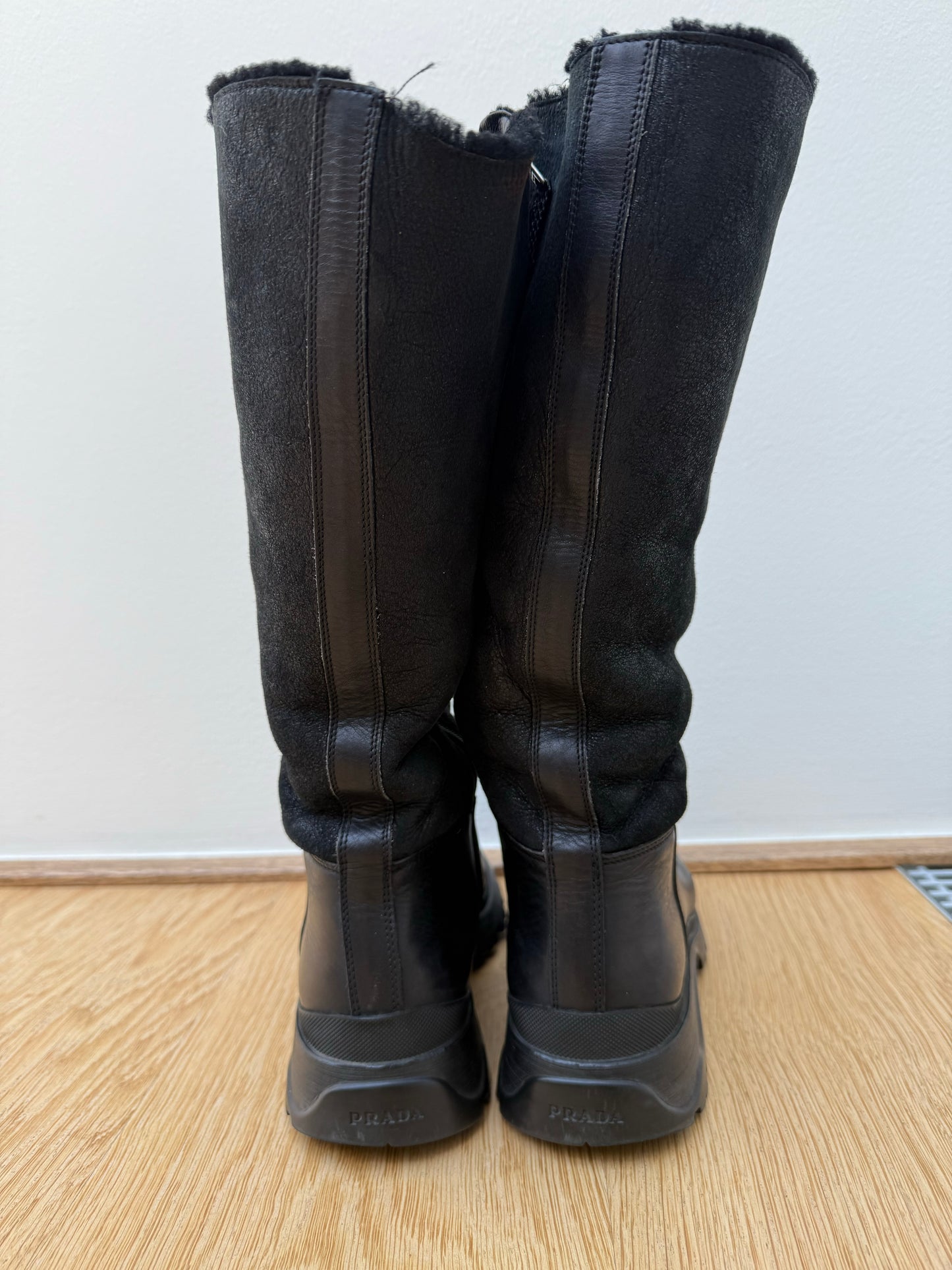 PRADA biker combat boots