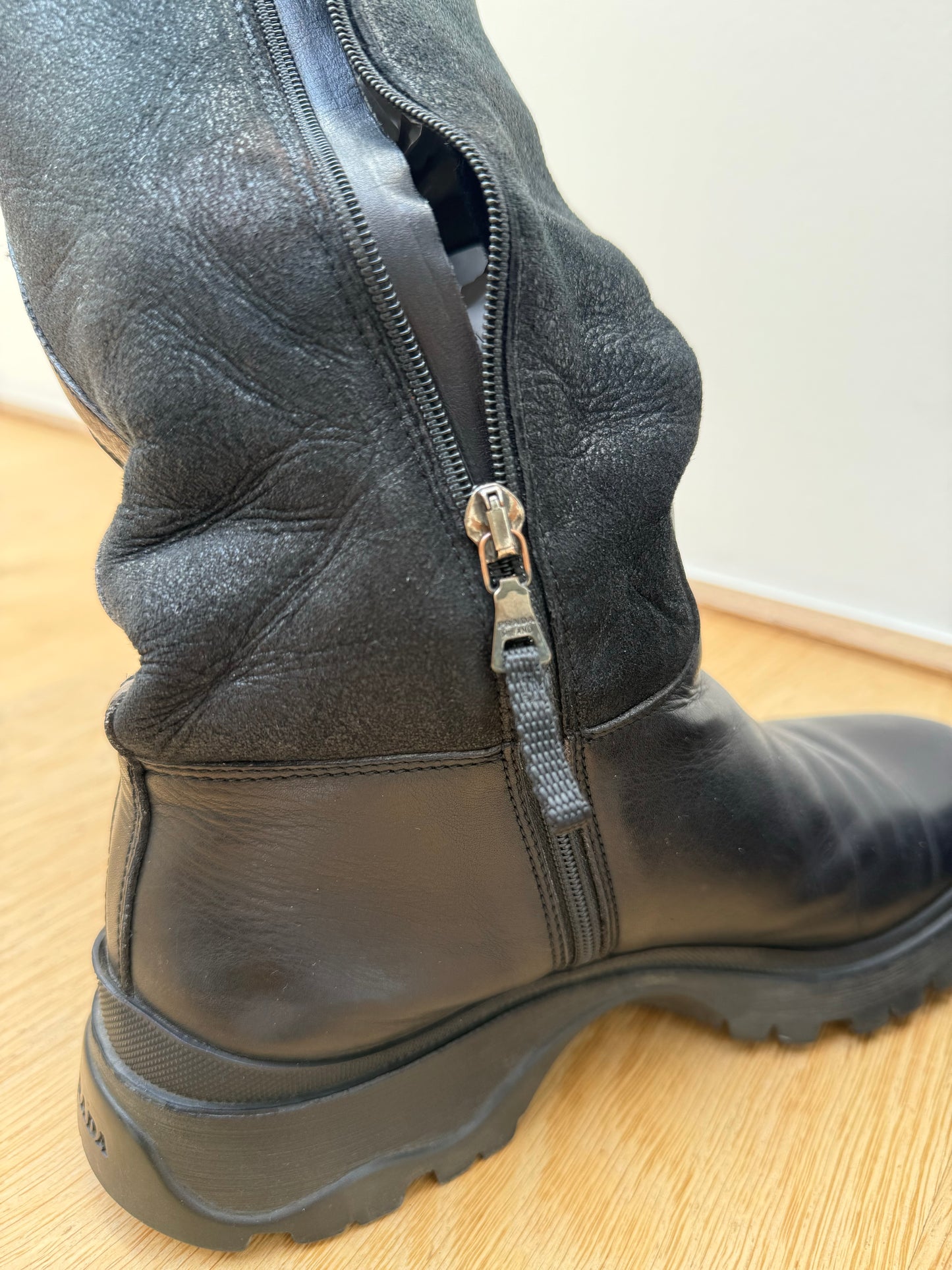 PRADA biker combat boots