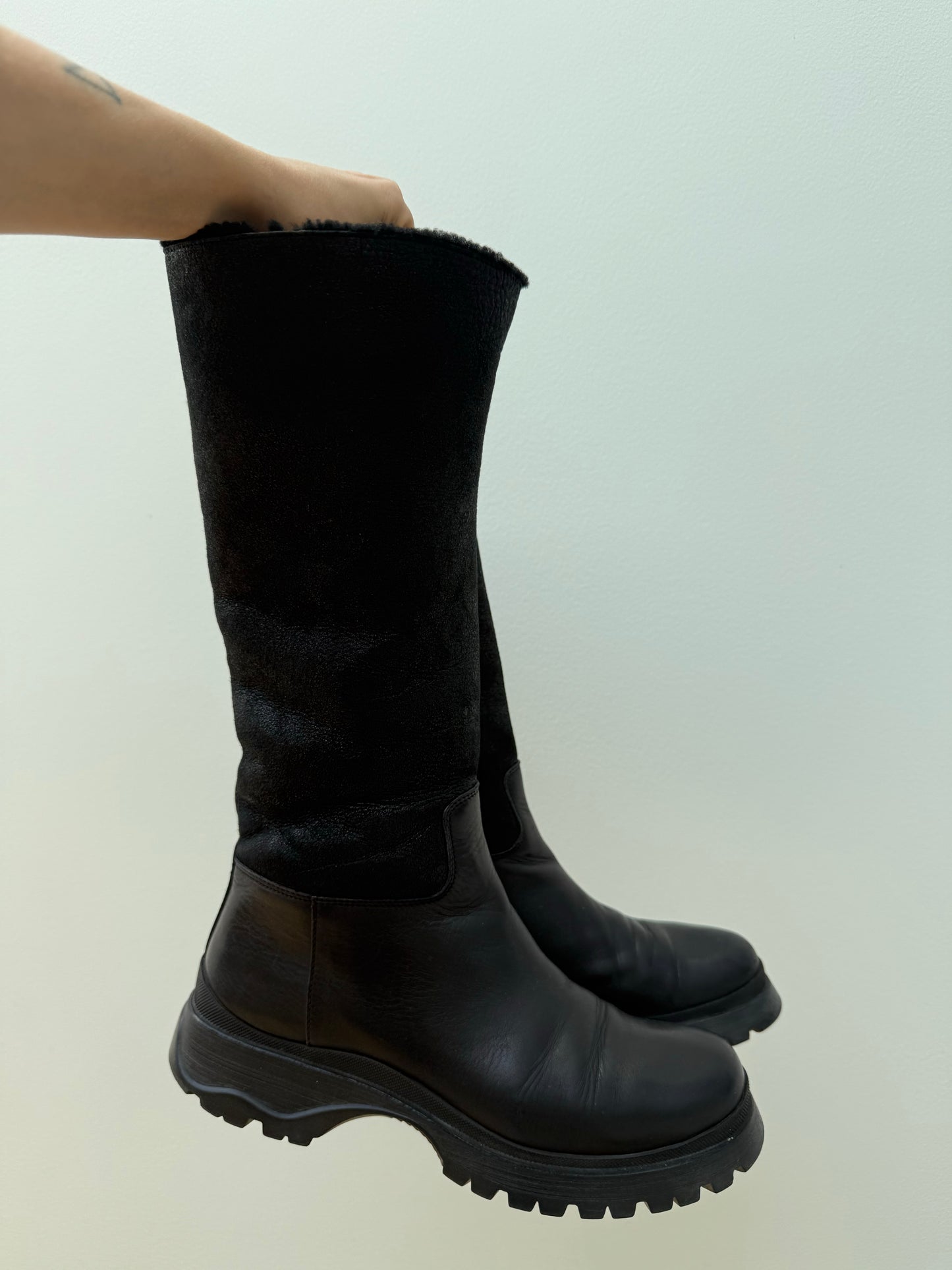 PRADA biker combat boots