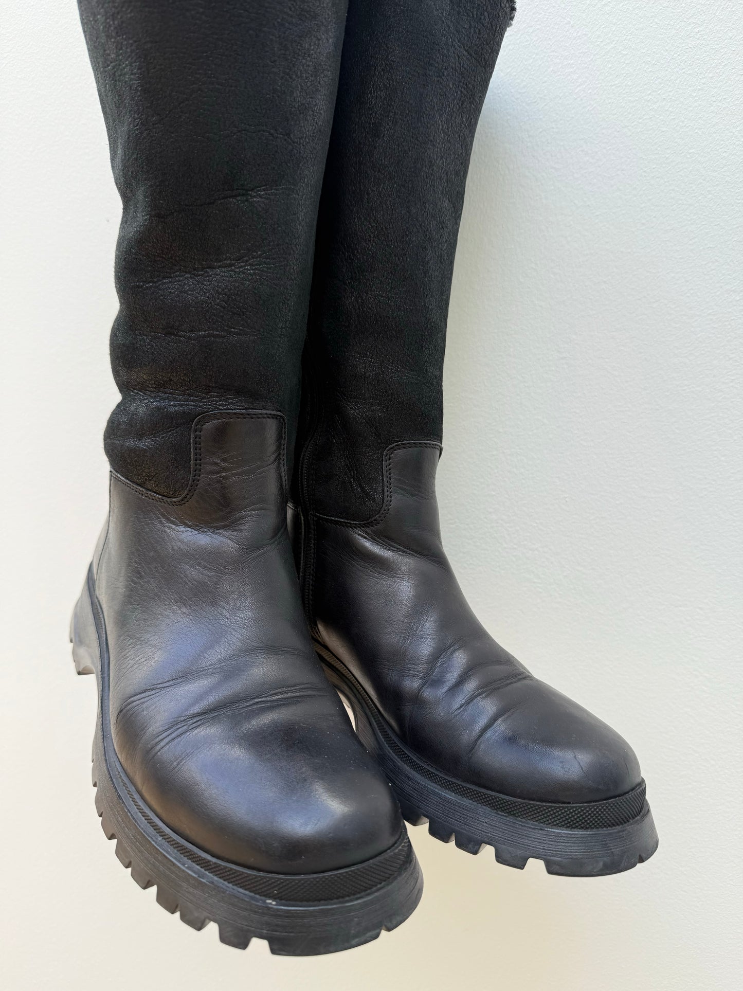 PRADA biker combat boots