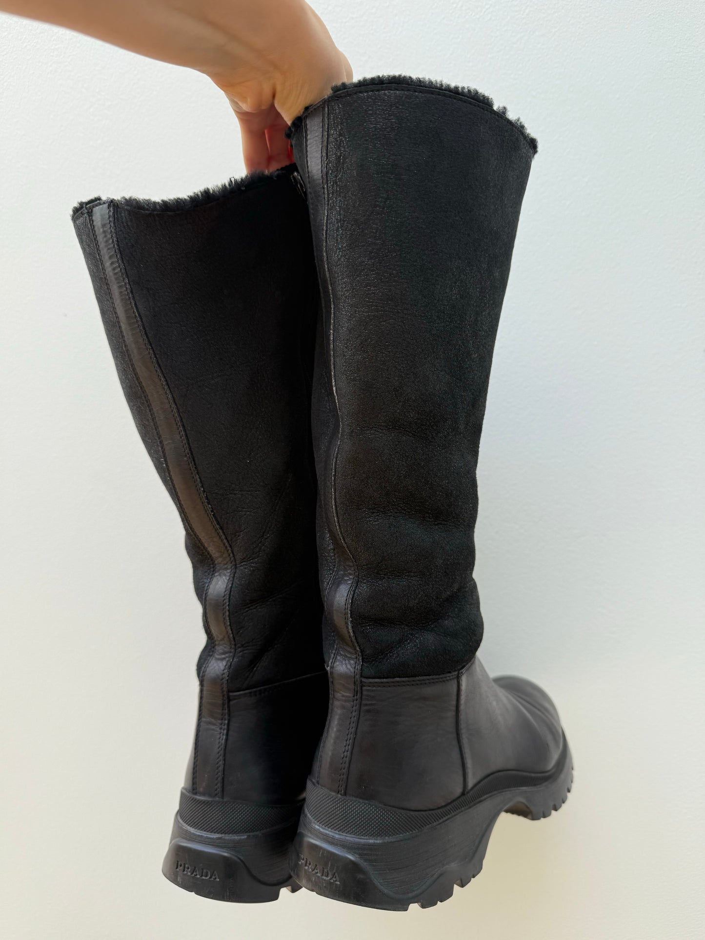 PRADA biker combat boots