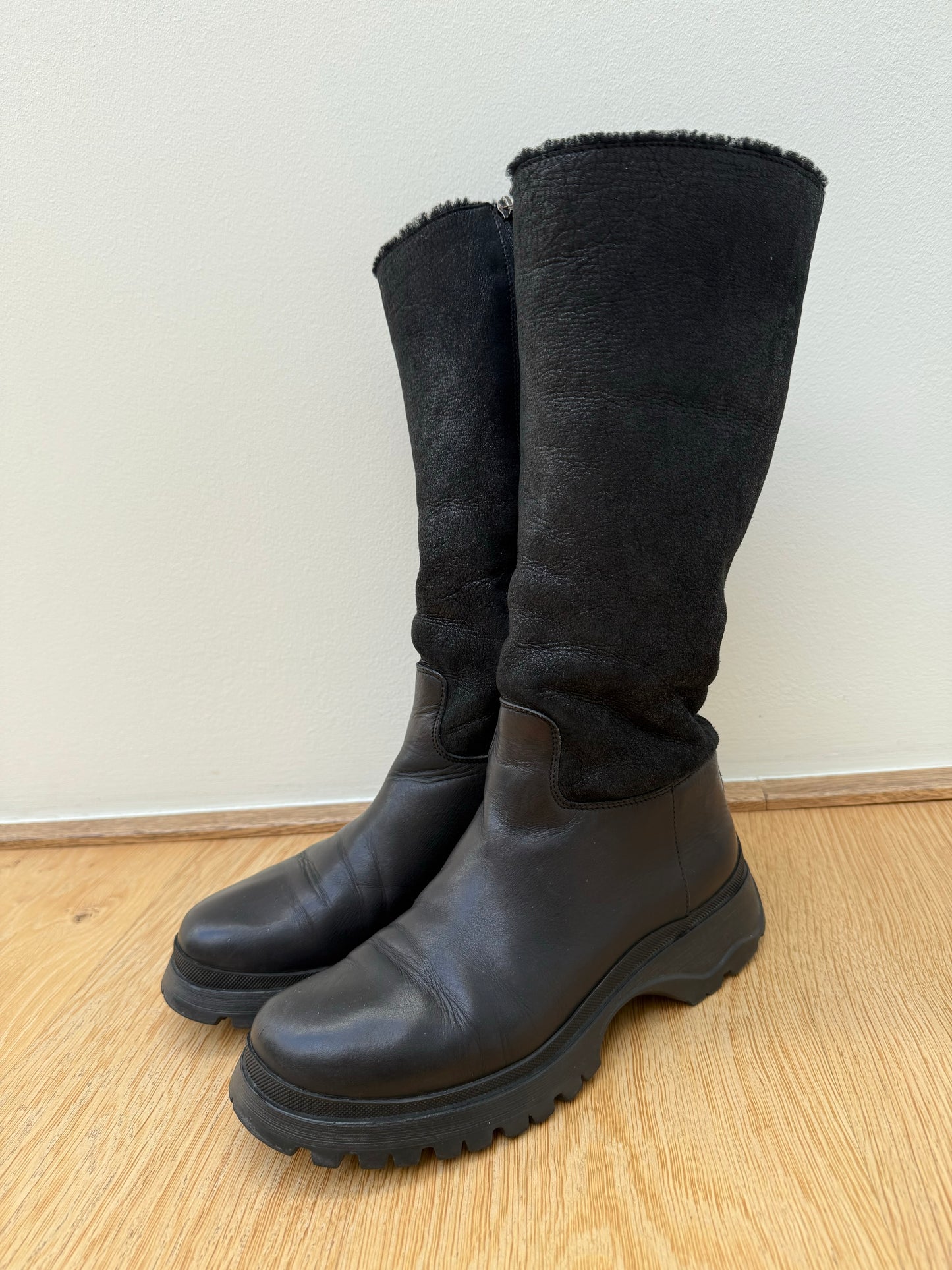 PRADA biker combat boots