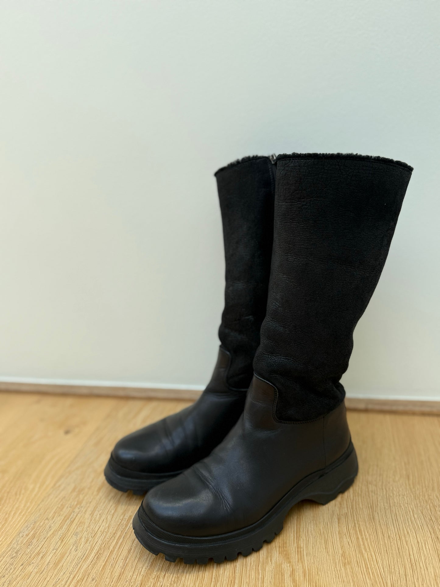 PRADA biker combat boots