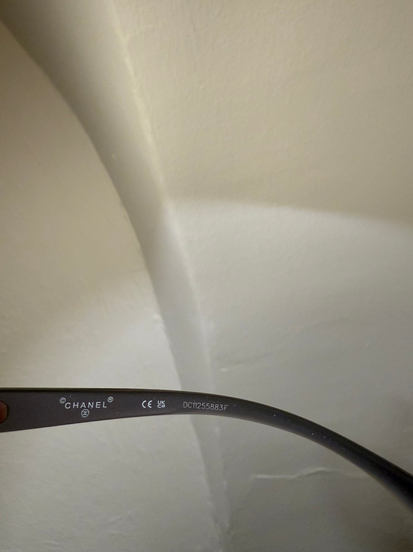 CHANEL silver shield sunglasses