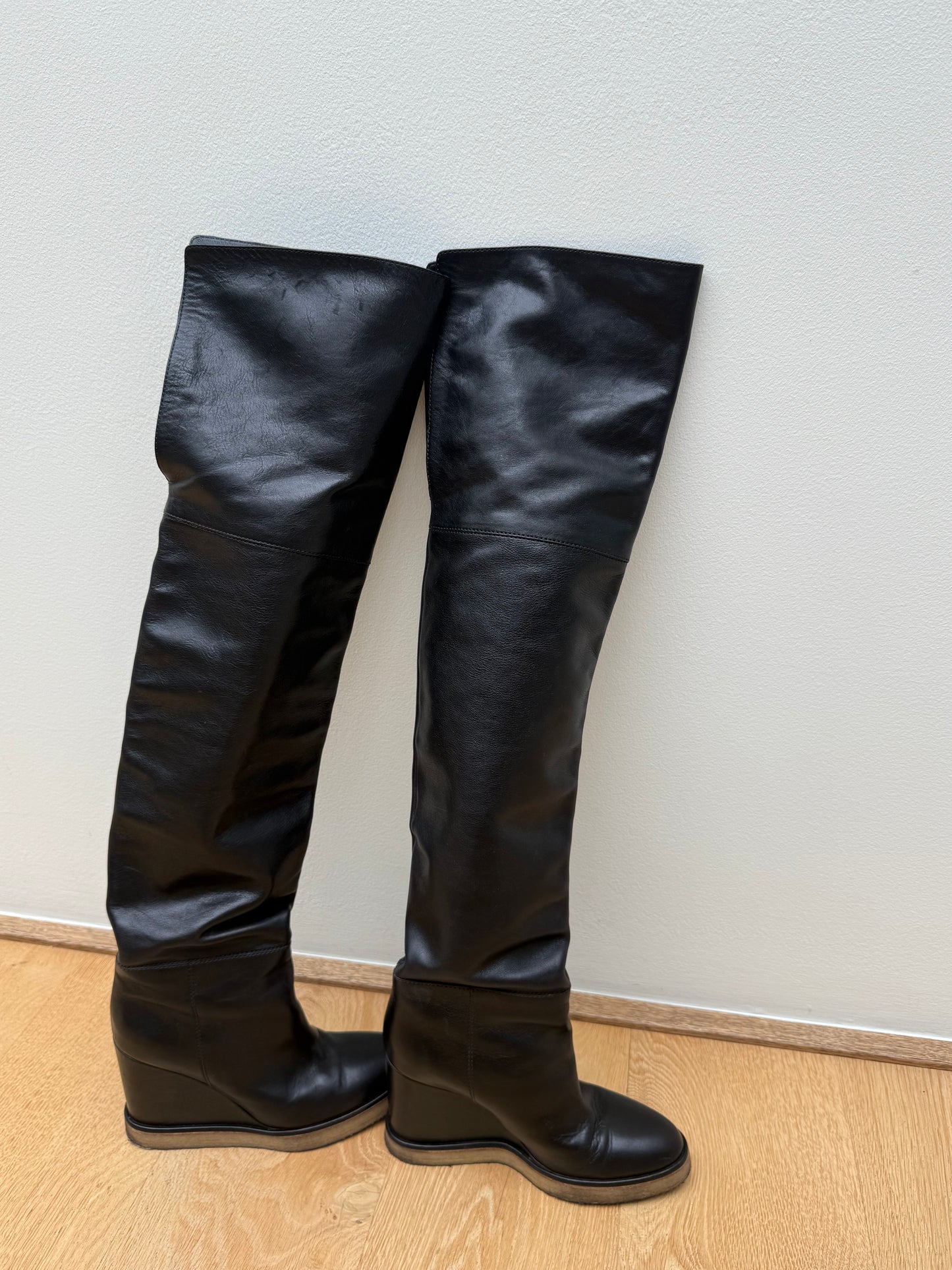 CELINE MANON WEDGE BOOTS