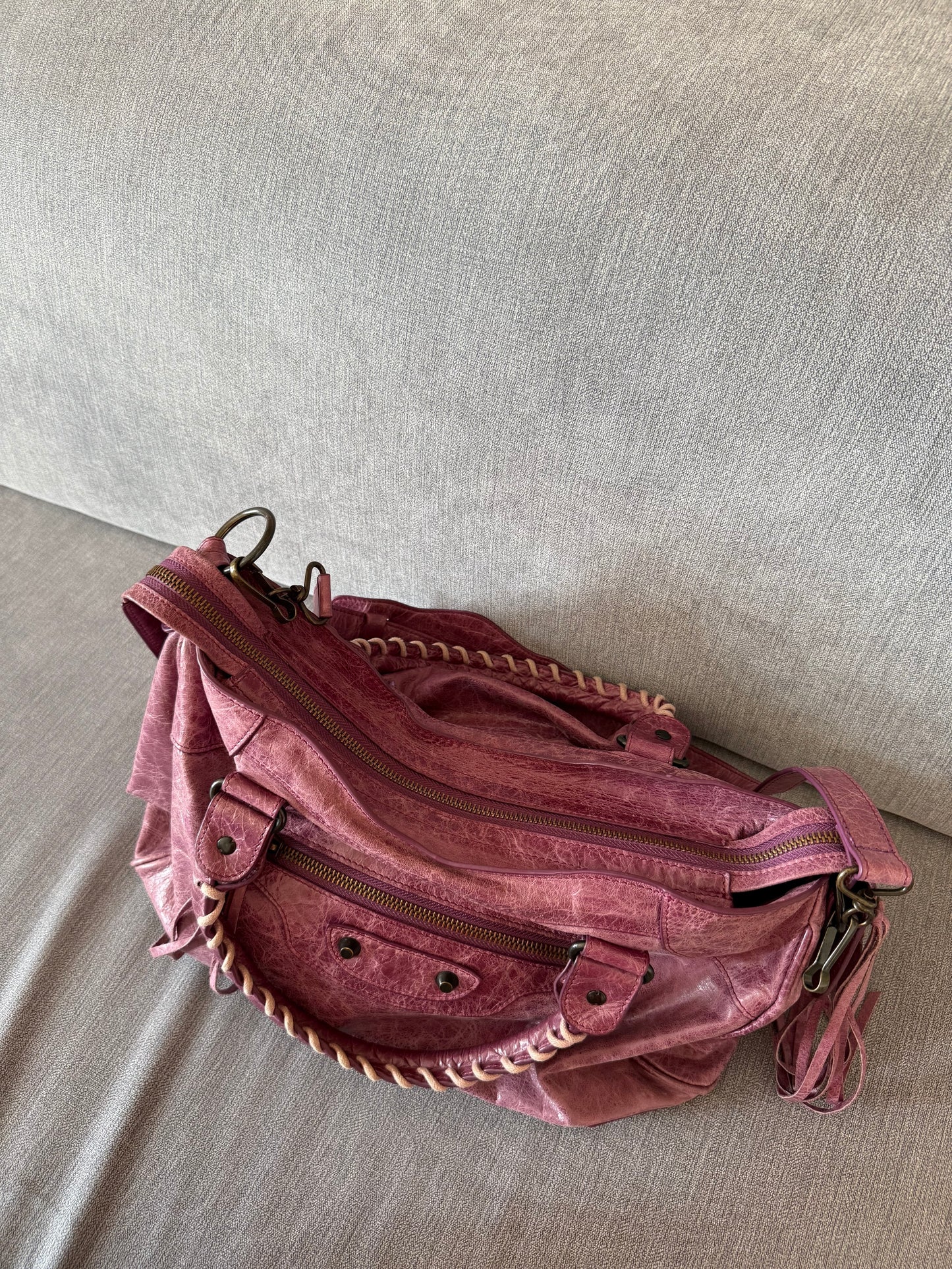 Balenciaga pink city bag