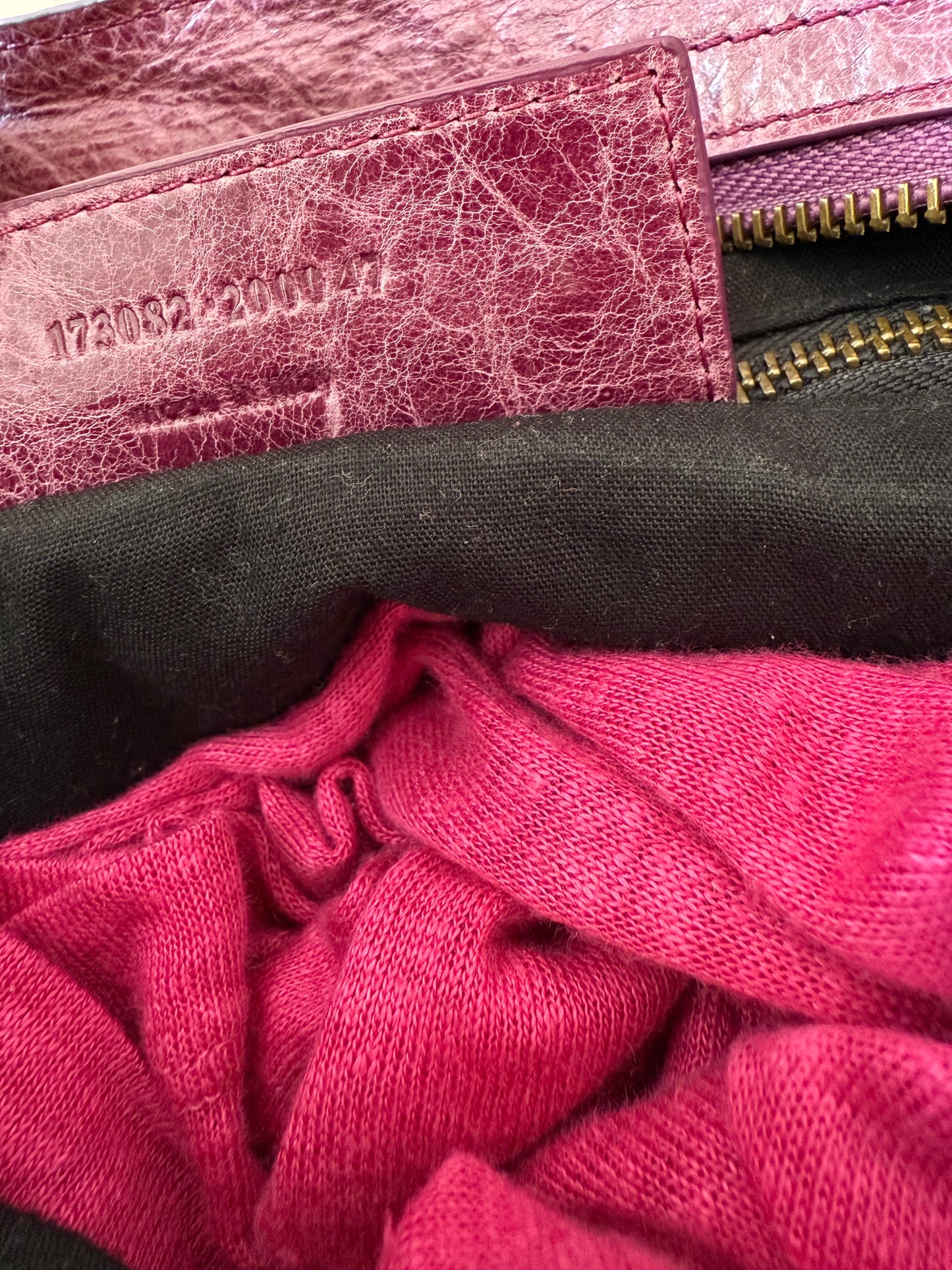 Balenciaga pink city bag