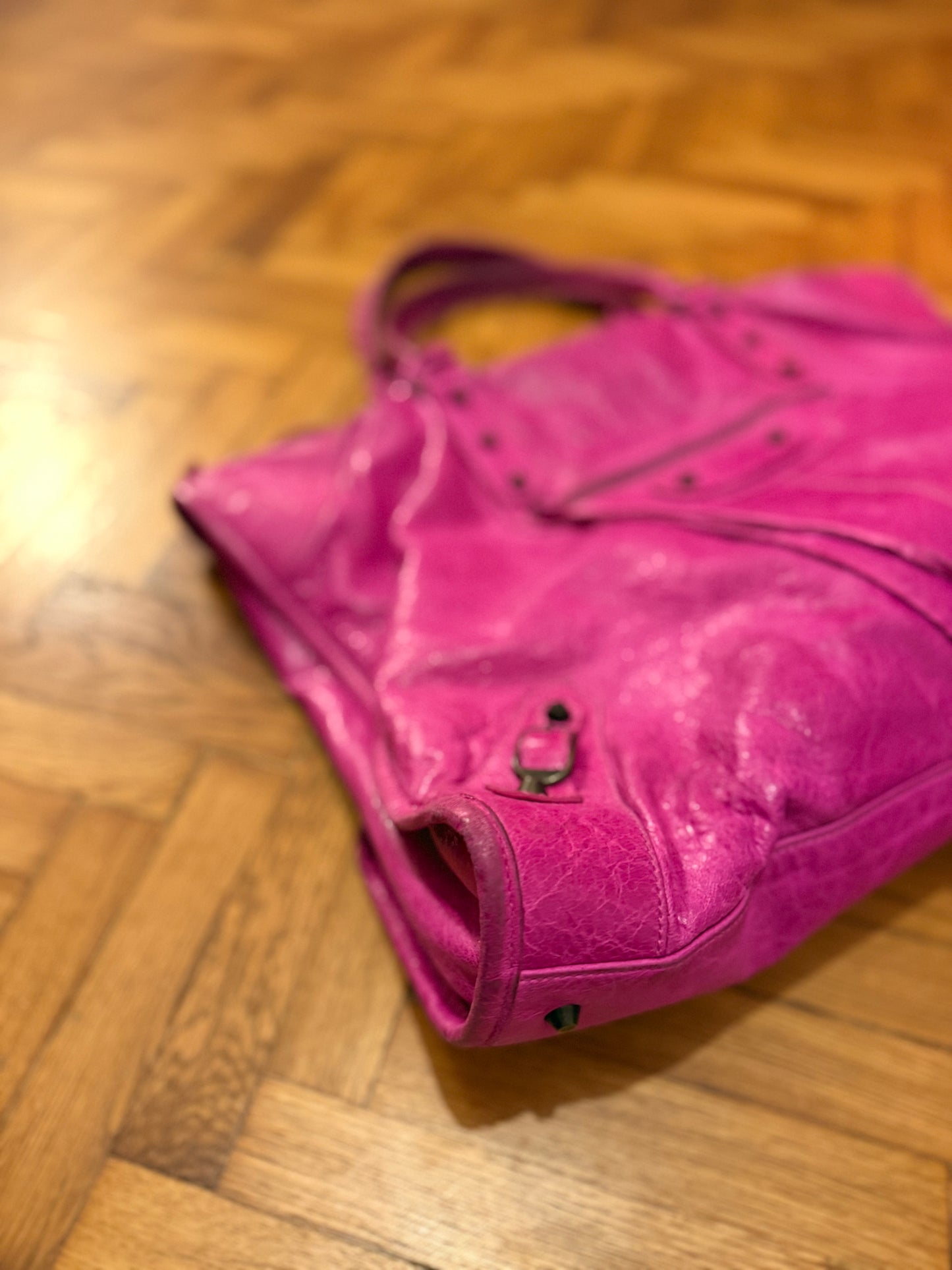 BALENCIAGA pink weekender bag